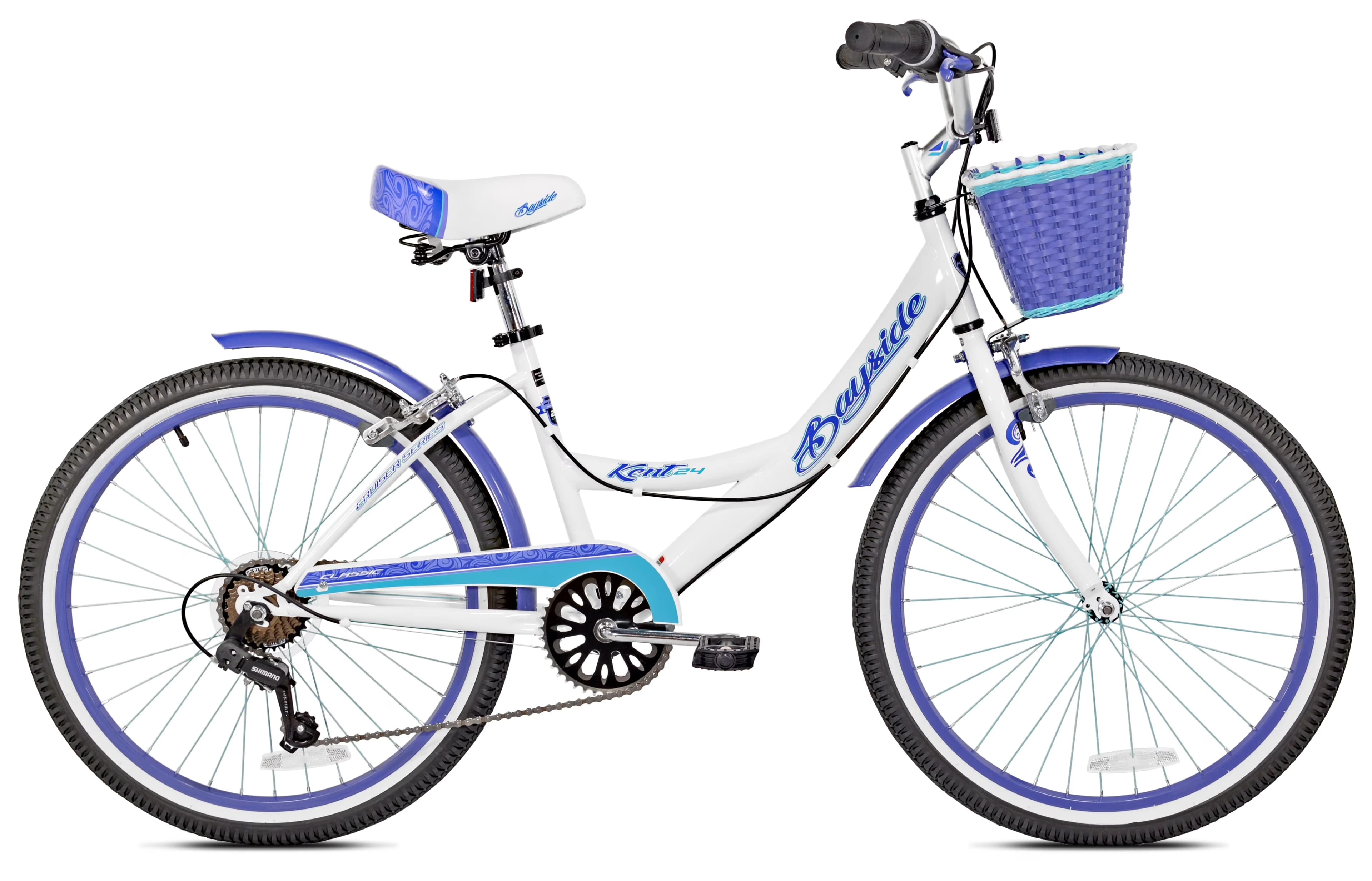 Stylish Cruiser Bike with Adjustable Seat Height, Adjustable Handlebar Height, Adjustable Speed - White Model 4D14DA