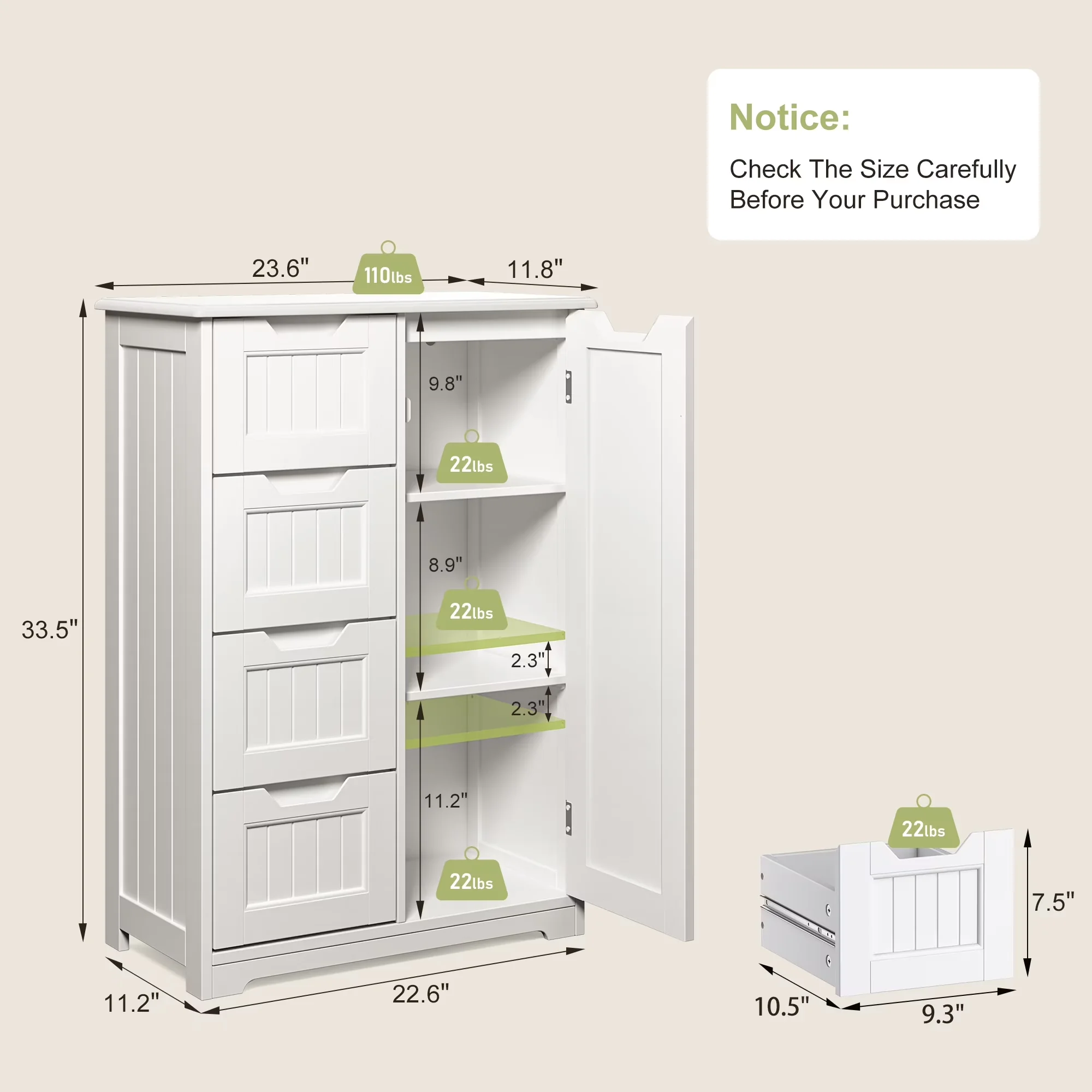Modern Kitchen Renovation with Modern, Adjustable Shelves - Mdf Board, Metal White Model 0C2FF1
