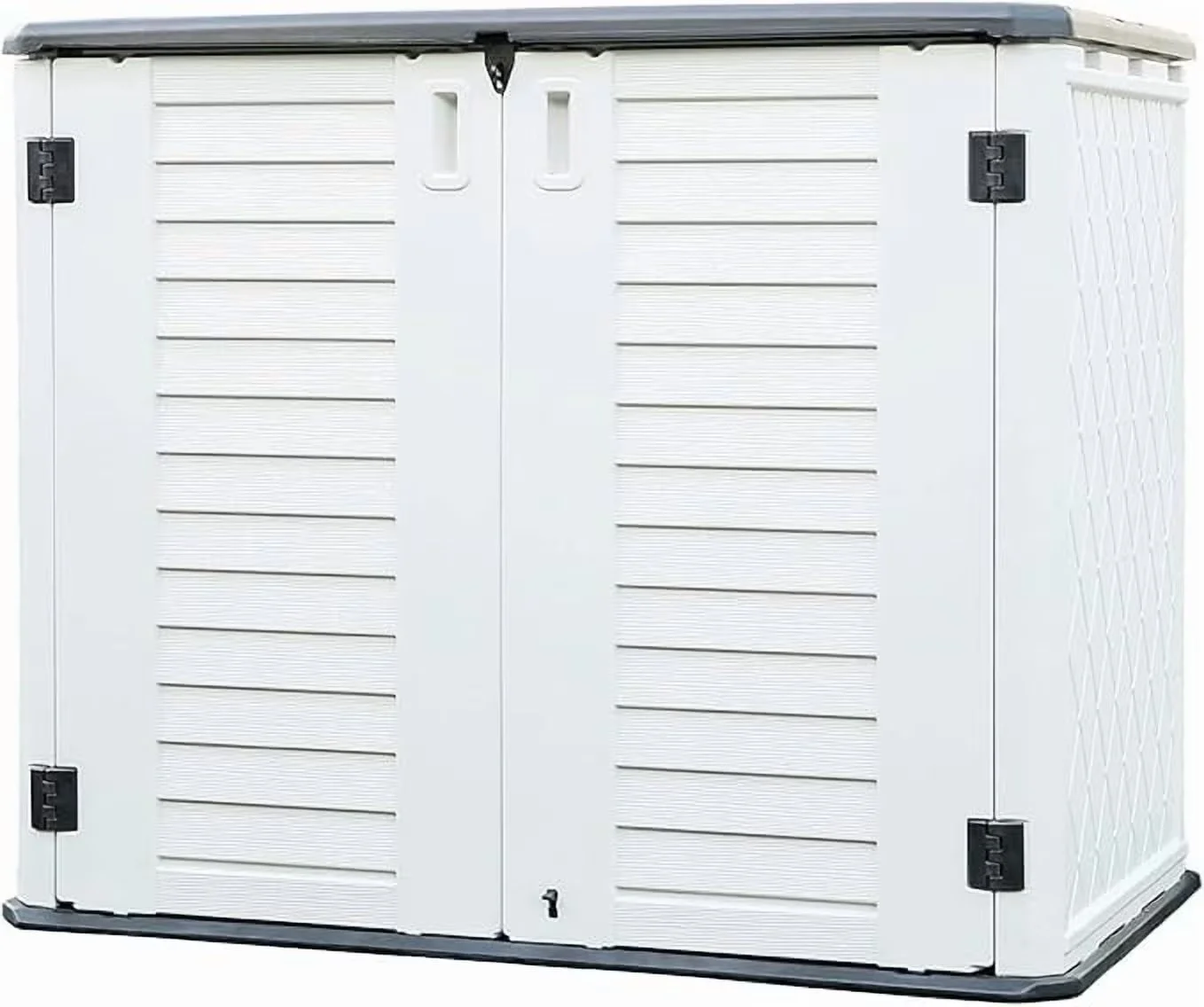 Classic Garage Storage Supply with Waterproof, Impact-Resistant - High Density Polyethylene Resin 35 Cu.Ft-White-A Model DCB2EA