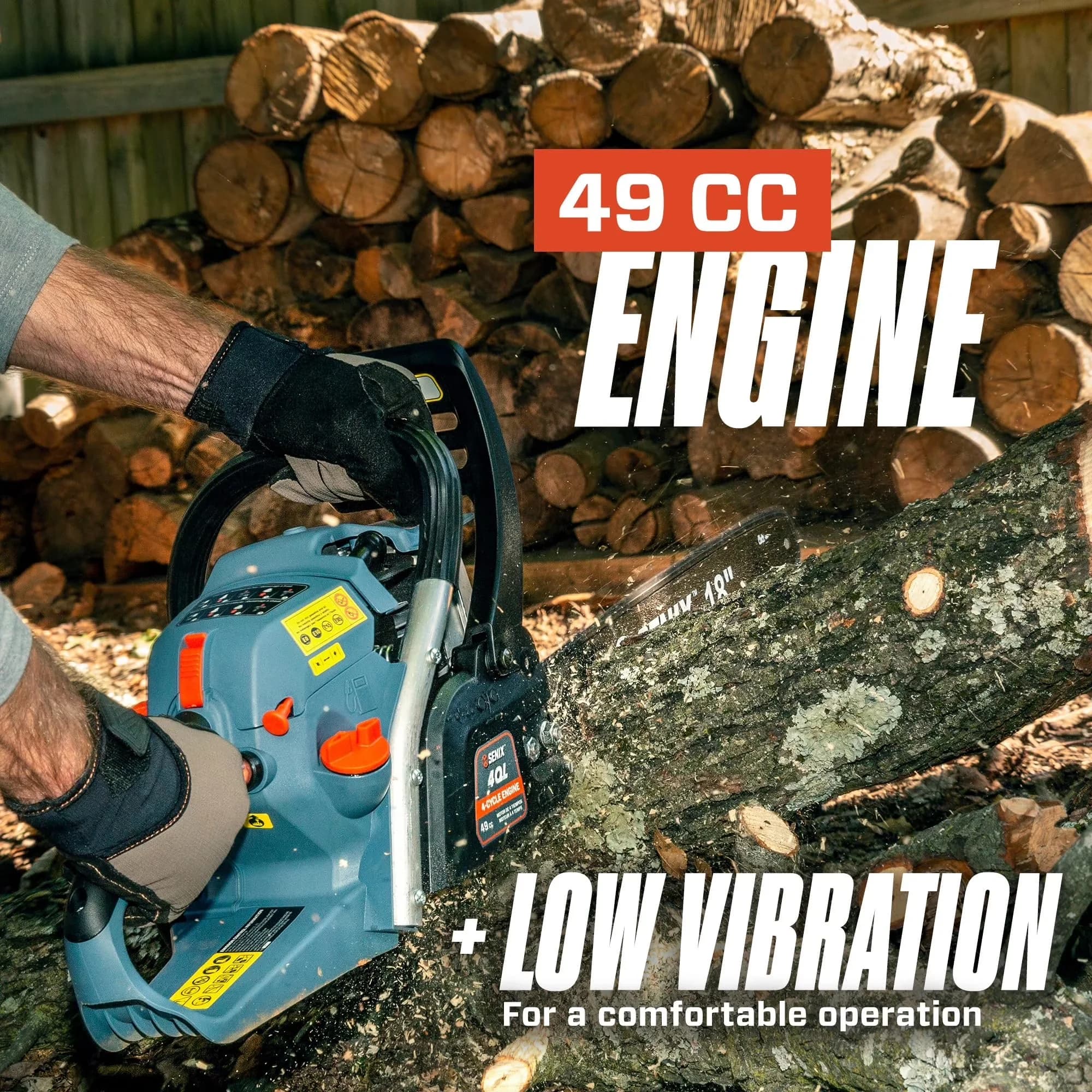 Chainsaw Versatile with Chain Brake, Automatic Chain Oiler, 18-Inch Oregon Bar and Chain - Model 06BFAE