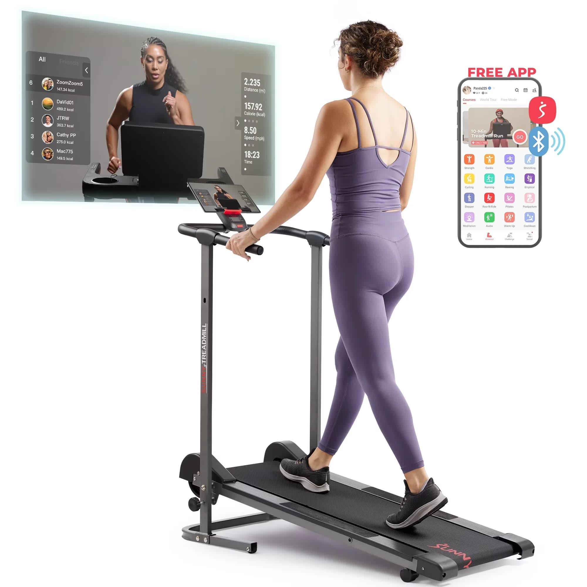 Modern Home Gym with LED, Digital Display, Foldable - Steel, Others T1407SMART Model 9CEDFF