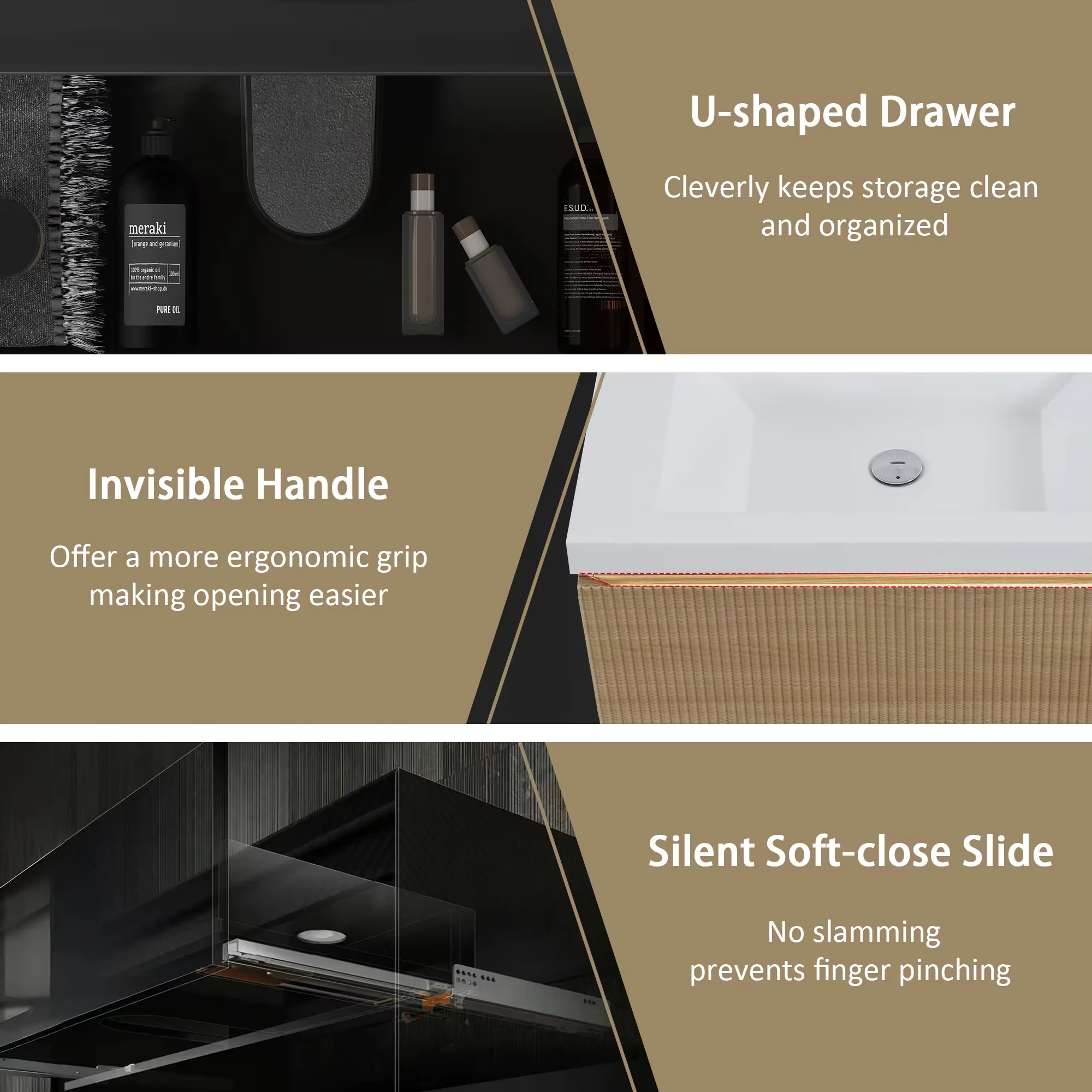 Modern Bathroom Renovation with Natural, 24" Floating Vanity for Daily Use - Model 563460