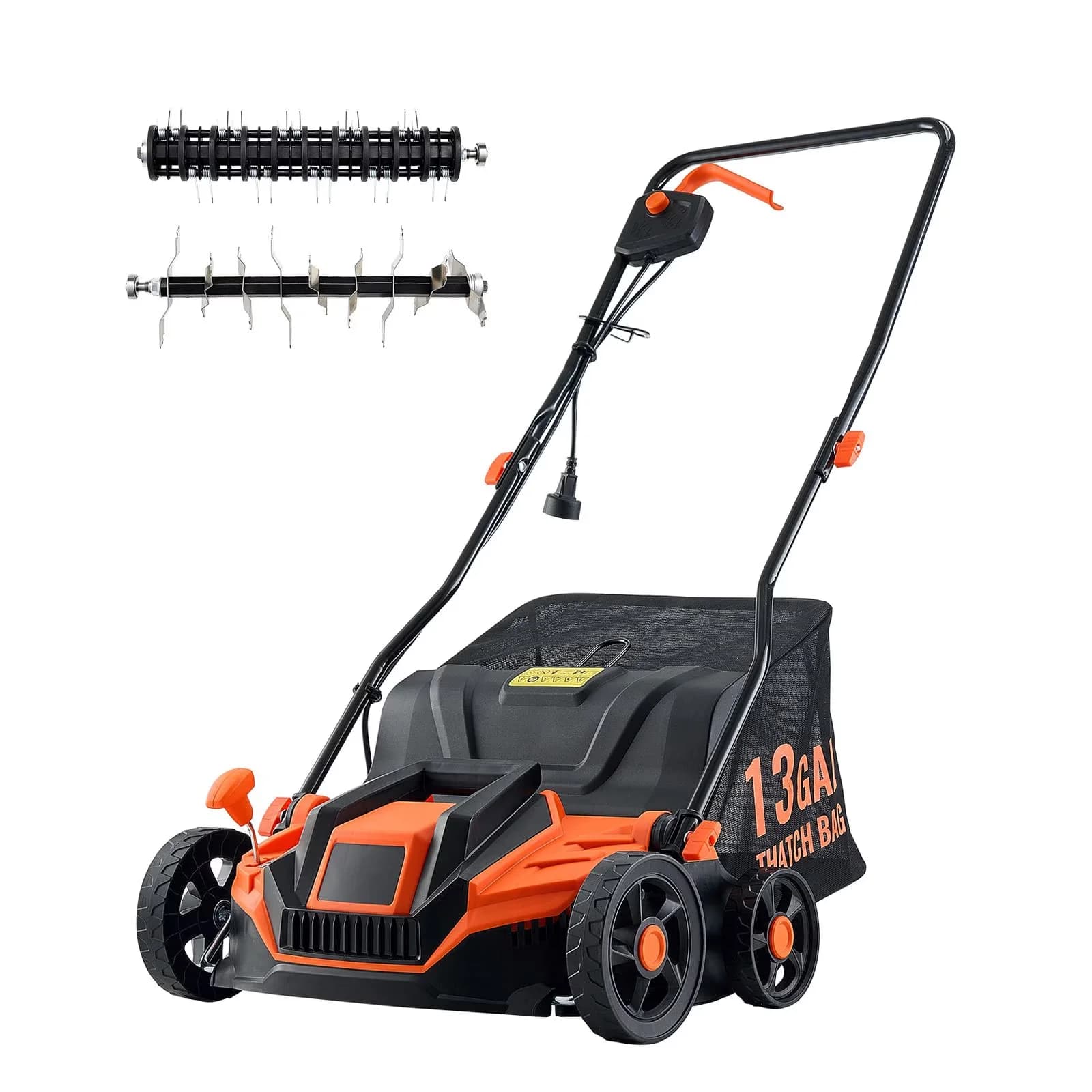 Professional Push Mower with 5-Position Depth Adjustment, 13-Gallon Bag, 13-Inch 2-in-1 Walk Behind Machine - Multicolor Model 61DBEE