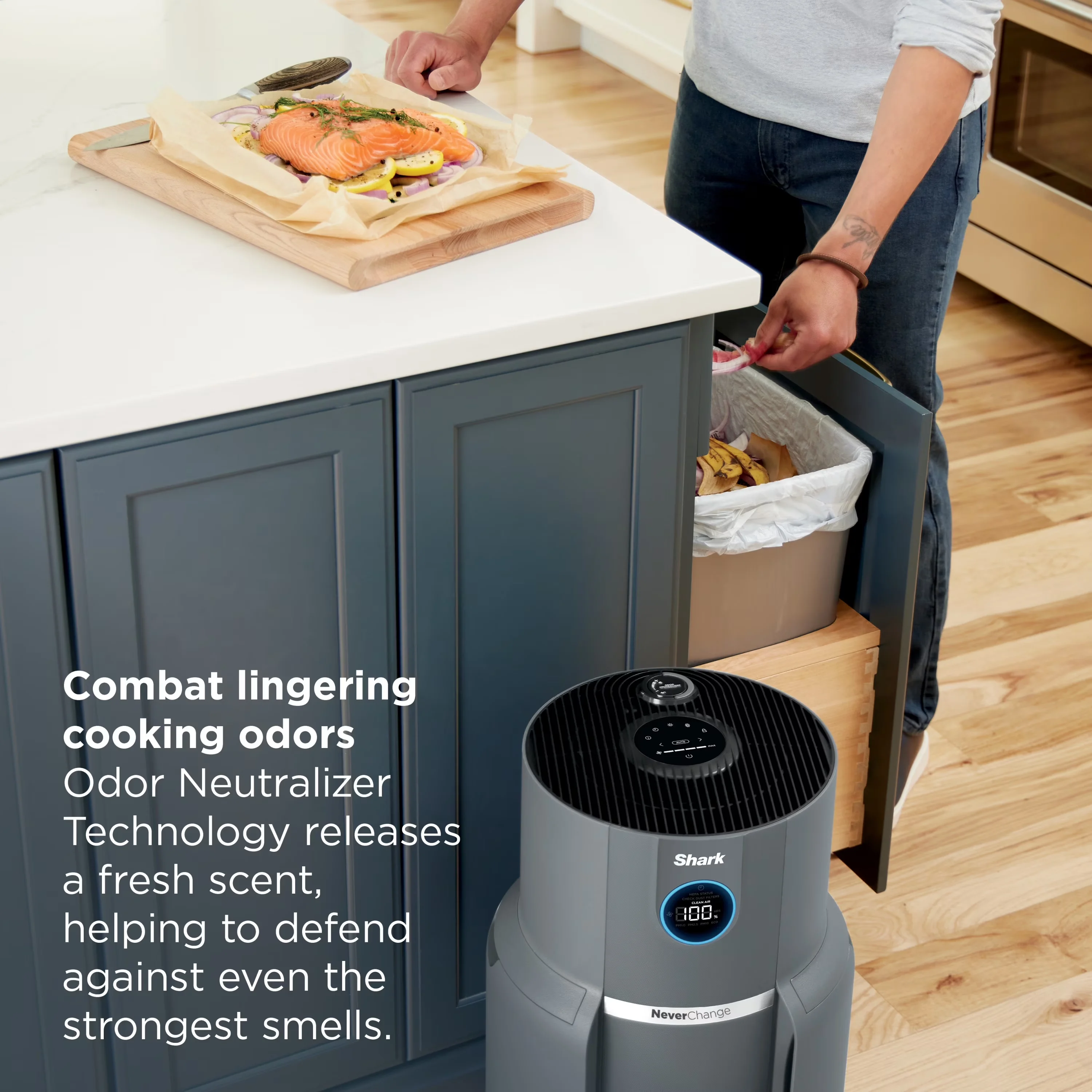 Sleek Air Purifier with Variable Speed, Automatic Shut-Off, 5-Year HEPA-Exceeding Filter - Model 28A56B