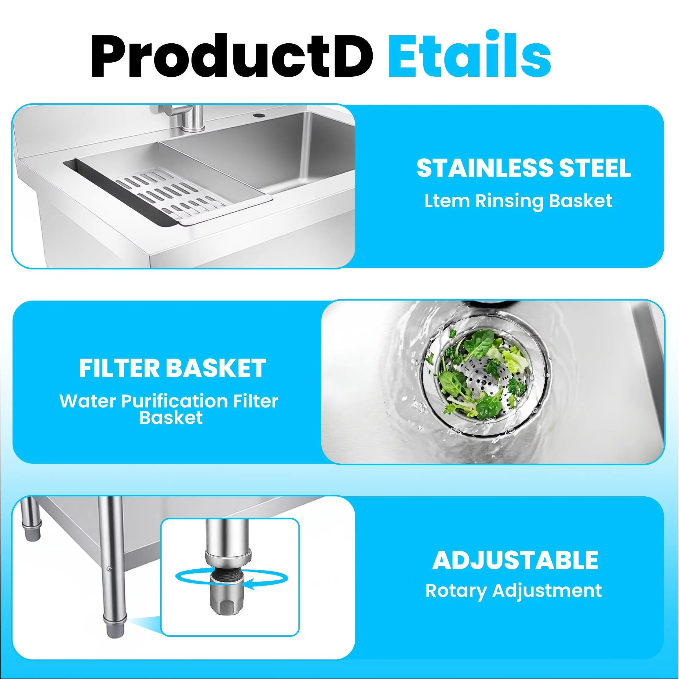 Innovative Toolstorage with Shelves, Low Lead - Stainless Steel 31.5"×19.7"×28.5" for Garage Model D97E44