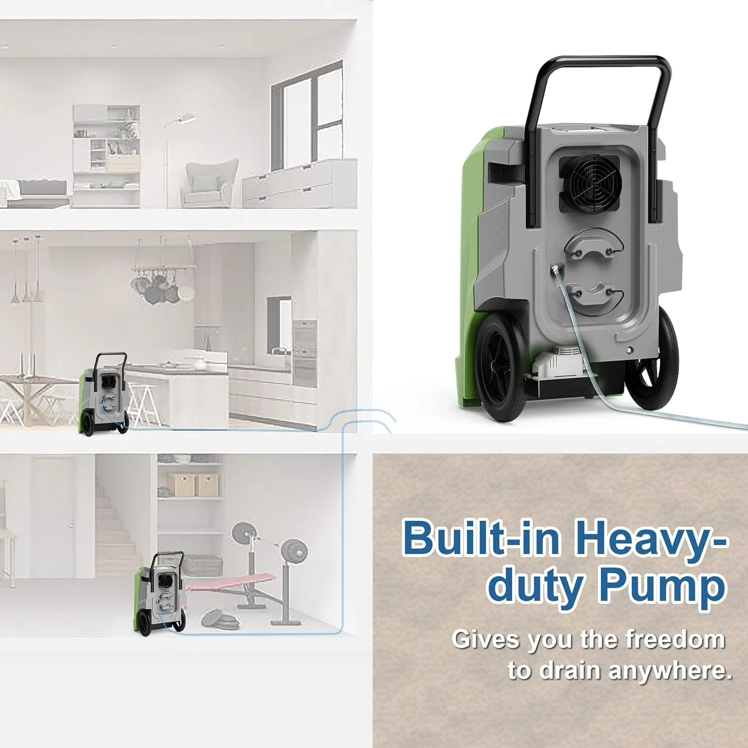 Dehumidifier Classic with Built-In Pump, · Sound Pressure Level: 58 dBA - Green Model C90EA1