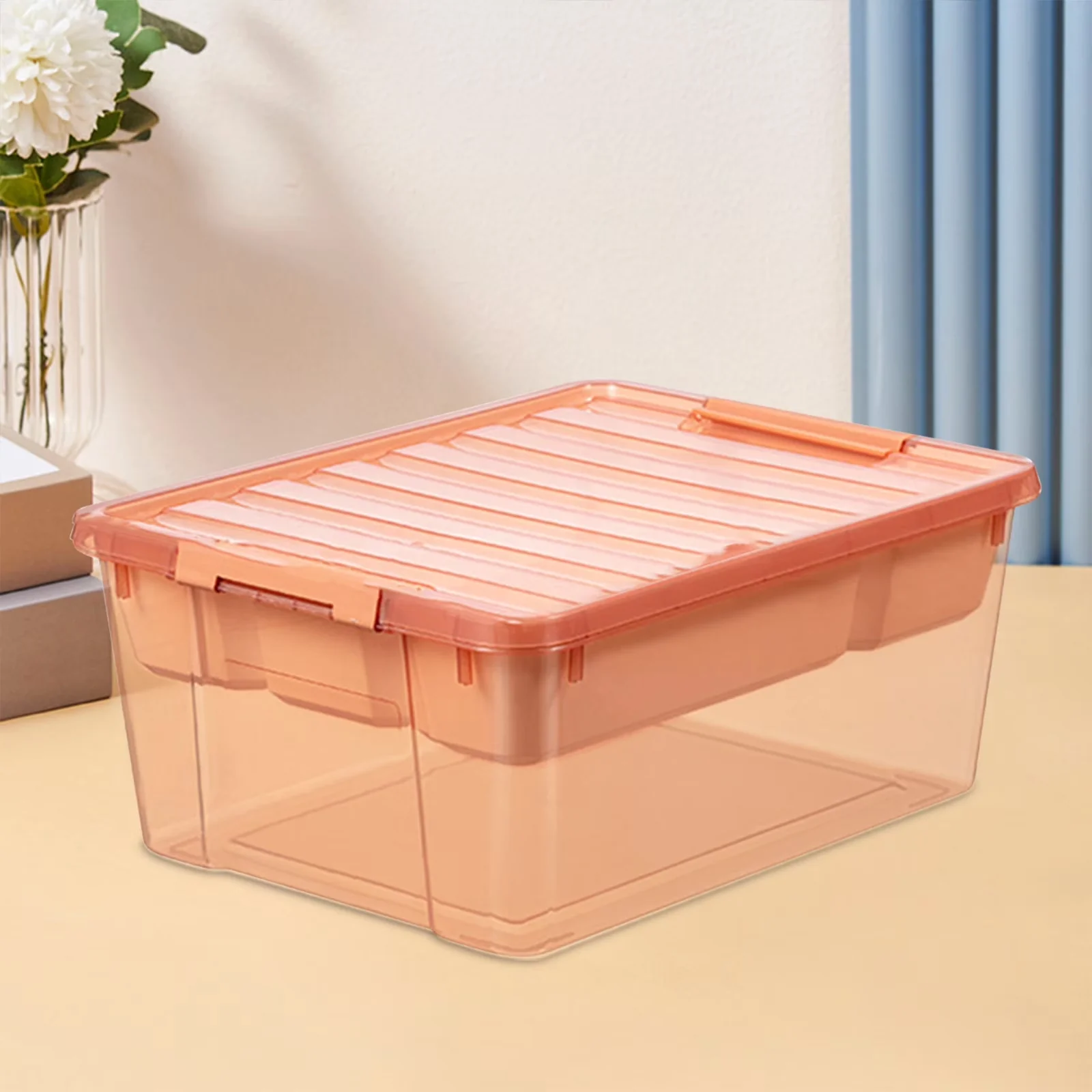 Garage Storage Supply Reliable with Stackable, Building Blocks, Toys Organizer Bins - Orange Plastic Model 781091