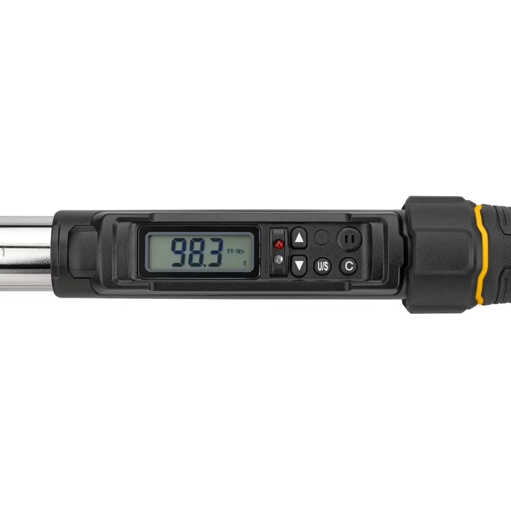 Hand Tool Reliable with Backlit, Led, 3/8" Drive Digital Torque Wrench - Black 3/8 in Model 43B8DC