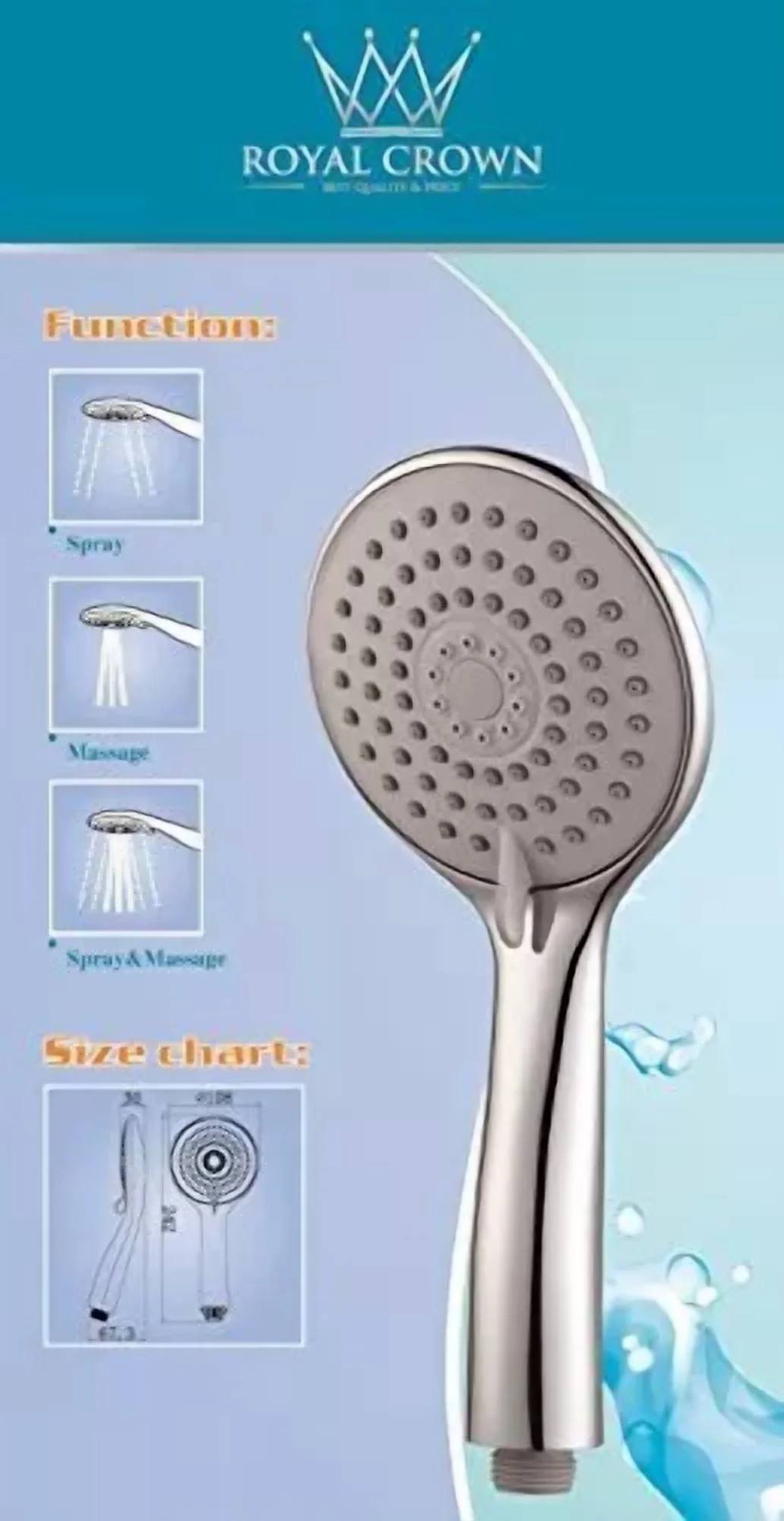 Professional Shower Head with Handheld, Easy to use and practical for everyone. - Model 730CC2