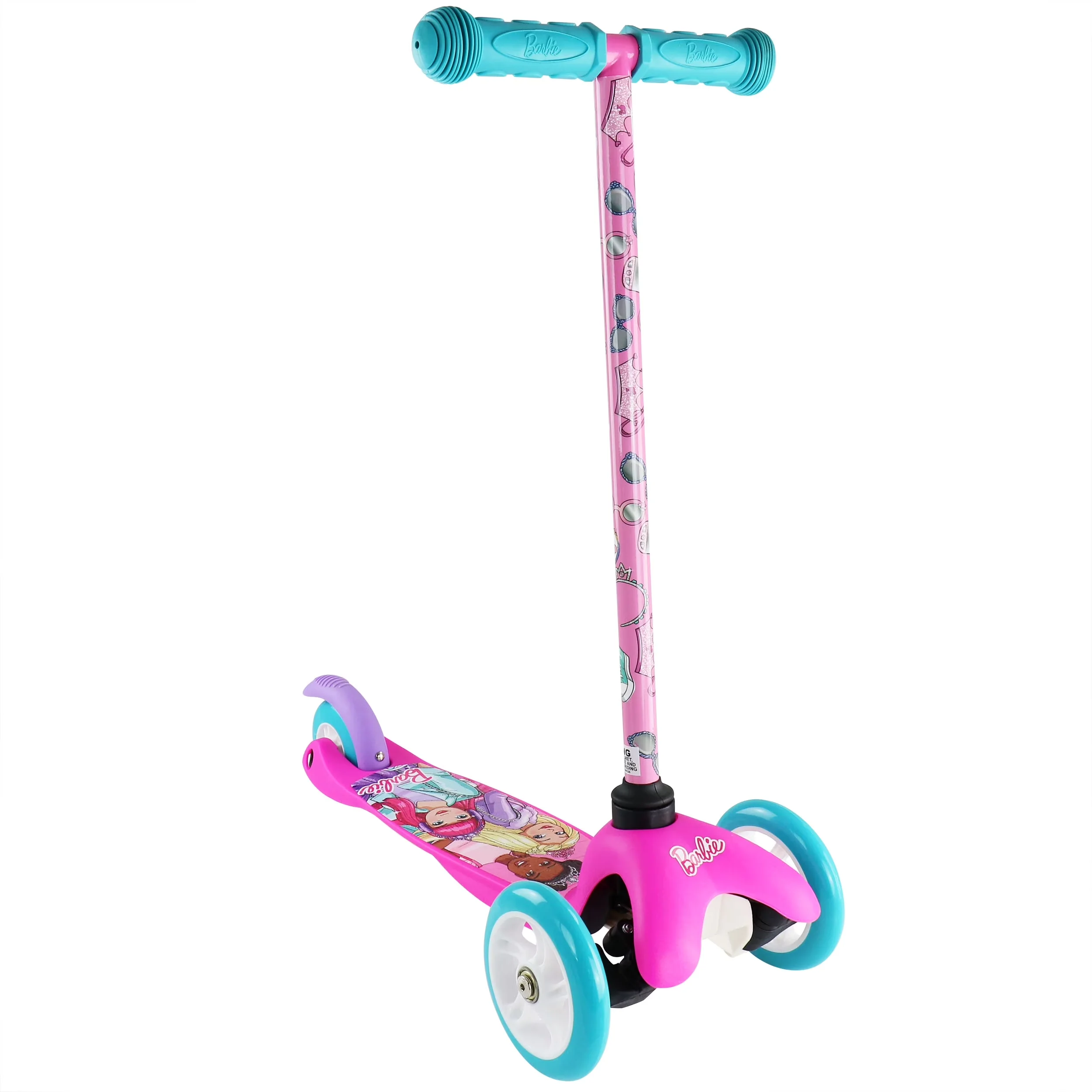 Scooter Modern with Color: Pink, Blue, Tilt and Turn 3 Wheels, Material: Metal, Plastic, Rubber - Pink Plastic Model 3B095F