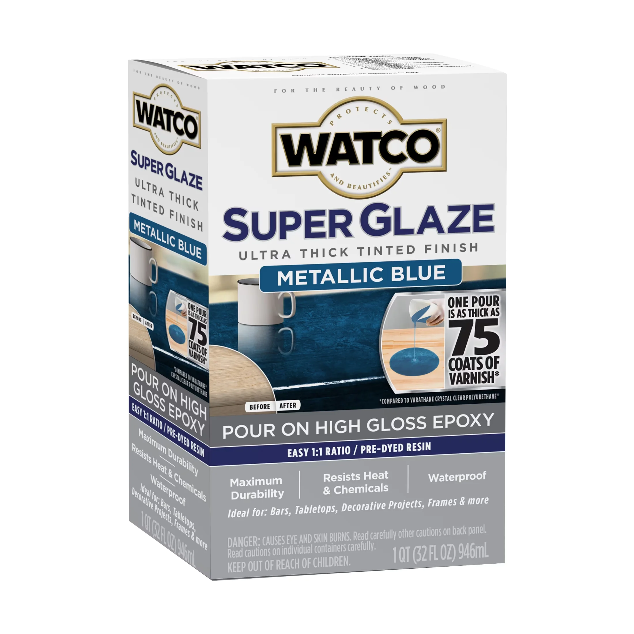 Building Material Essential with Low Odor, Quart, Metallic Blue for General Purpose - Model 23BAA9