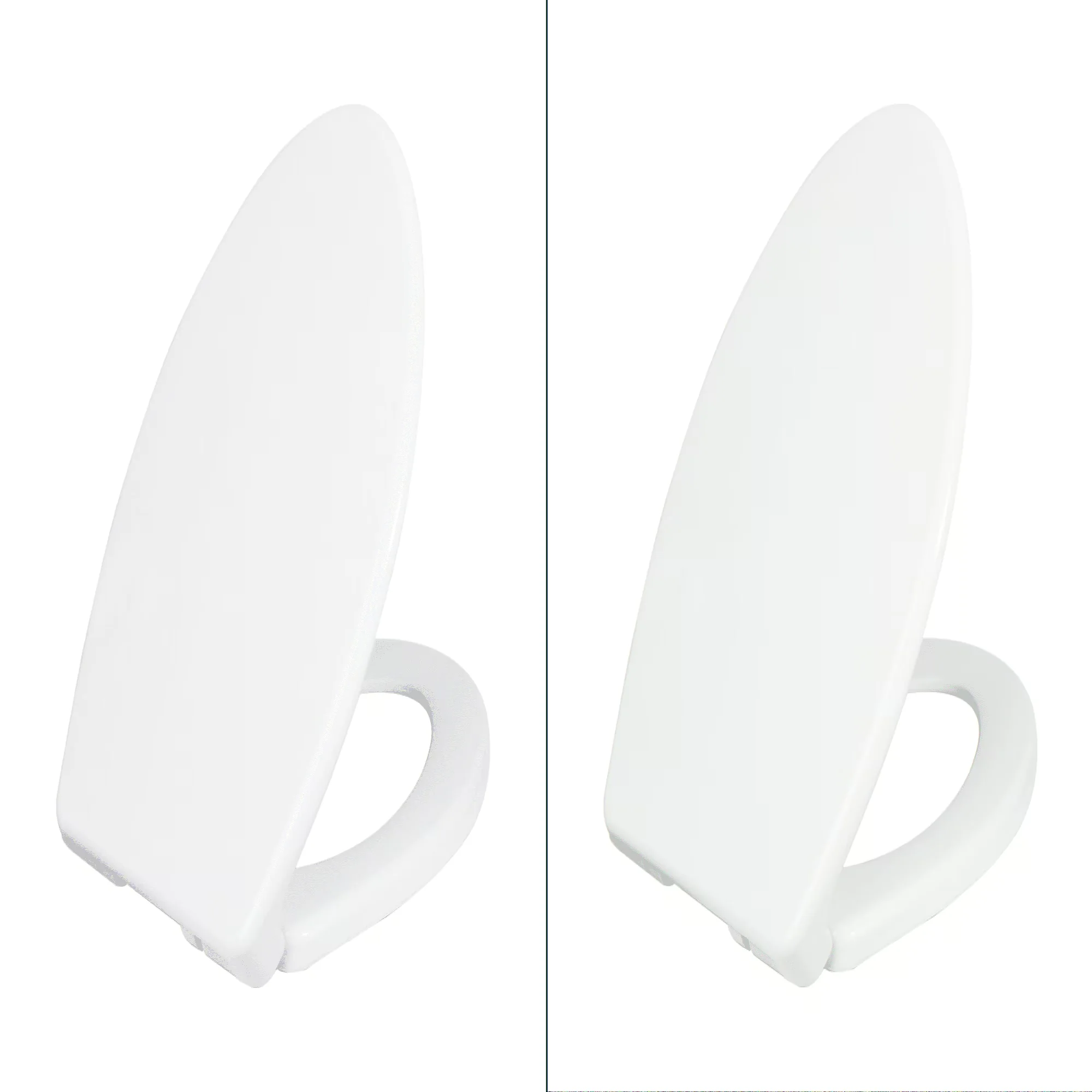 Essential Toilet Seats And Lid with Easy Installation, Elongated Comfort Fit Seat - Plastic White Model 6BF409