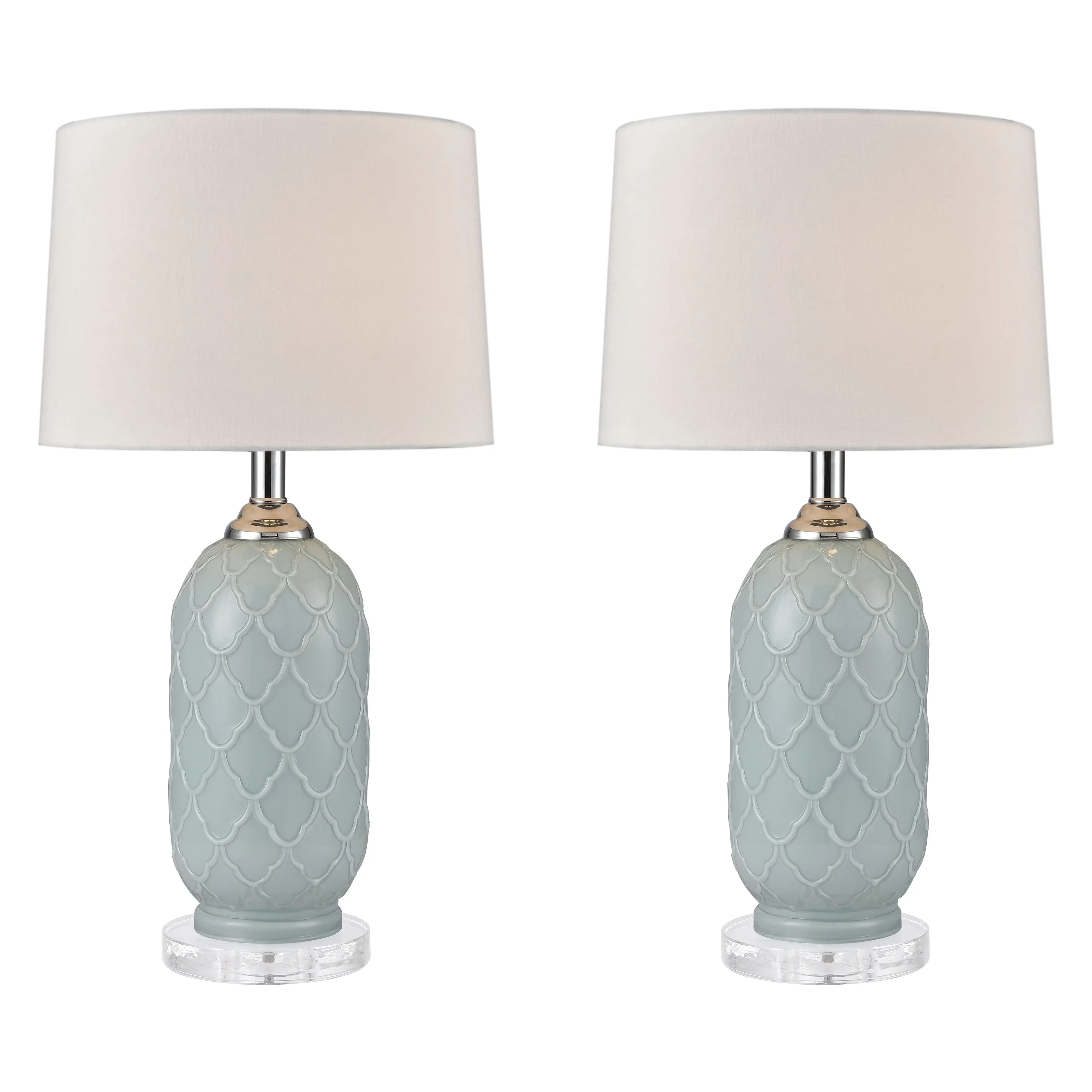 Reliable Table Lamp with Incandescent, Modern, Standard Lamps - Blue Acrylic Model ABA4D8