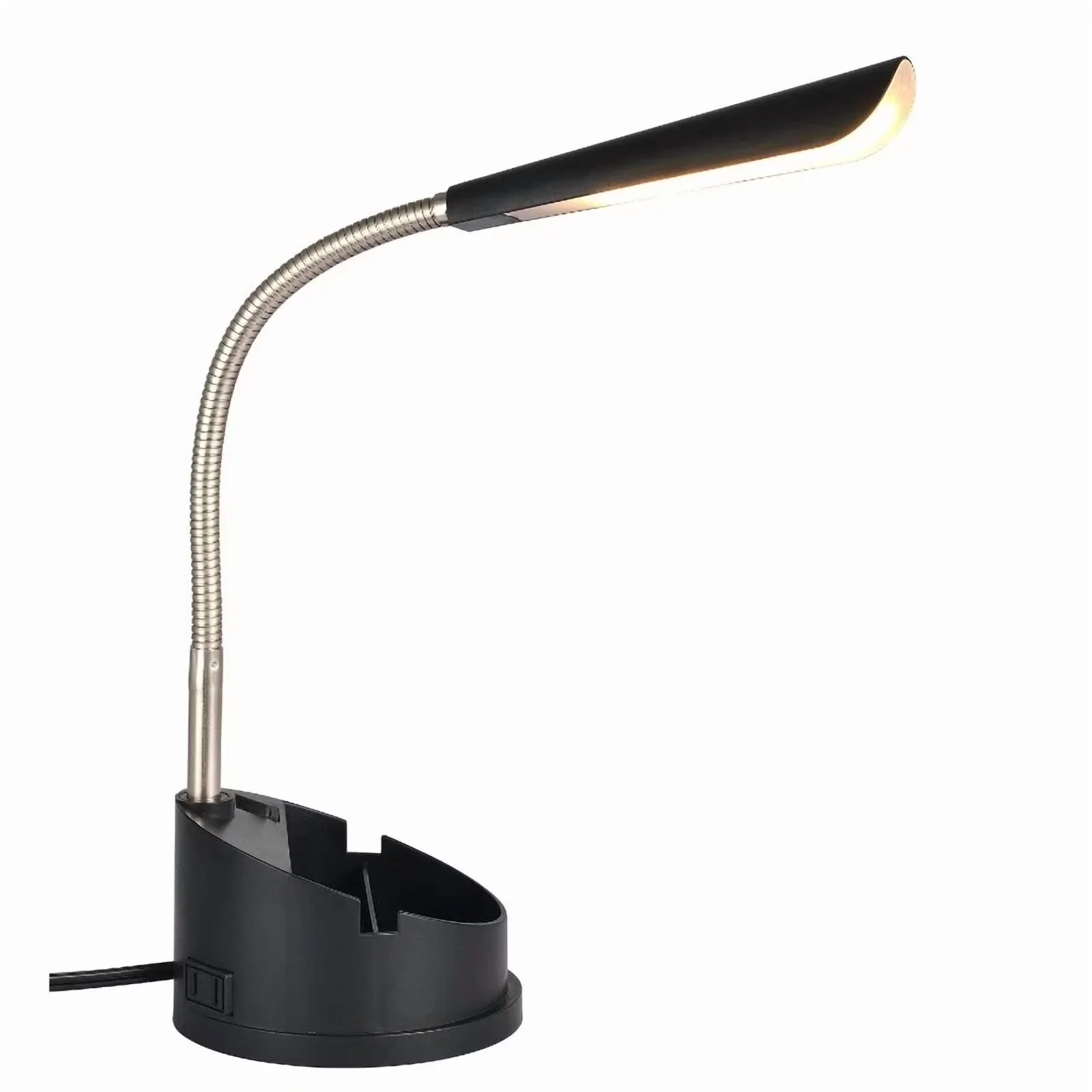 Sleek Lamp with LED, Modern, Led Desk Organizer With Ac Outlet - Plastic Model 2FBE07