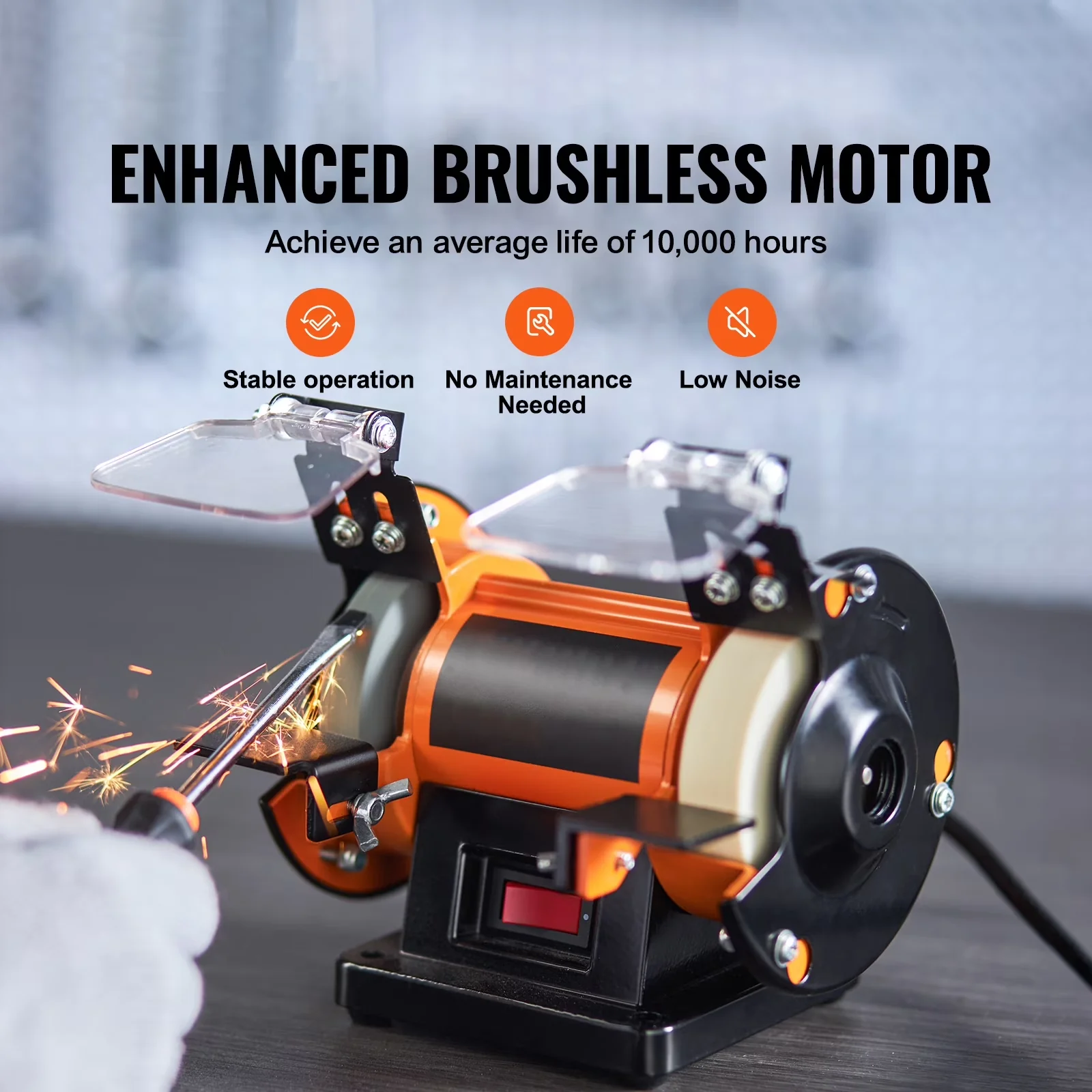 Woodworking Stylish with Brushless Motor, Compact Design, Adjustable - Black Model 7E7CAE