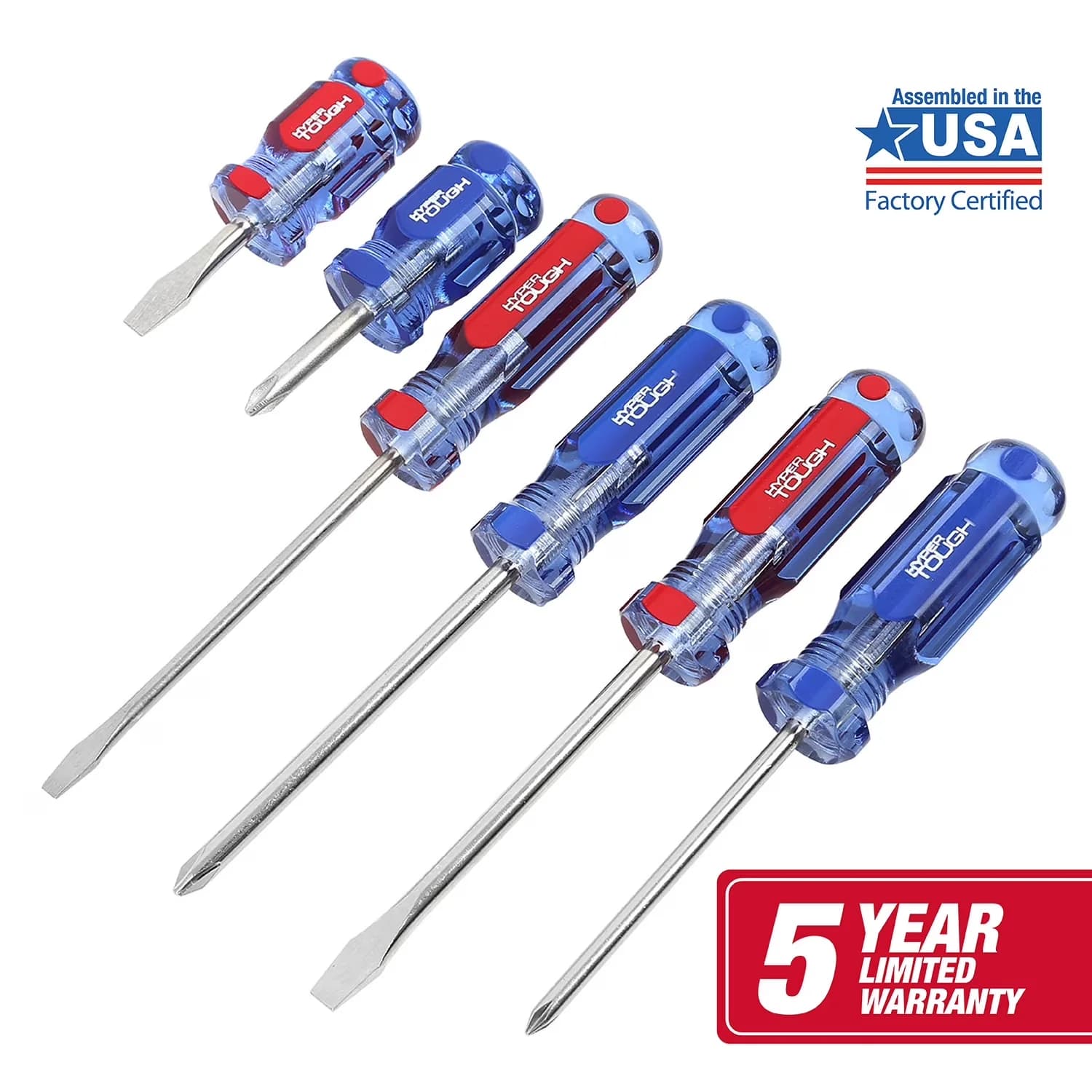Professional Hand Tool Set with Rust Resistant, Nickel Plated Blades Resist Rust, Acetate Handle - Acetate, Steel Model 875023
