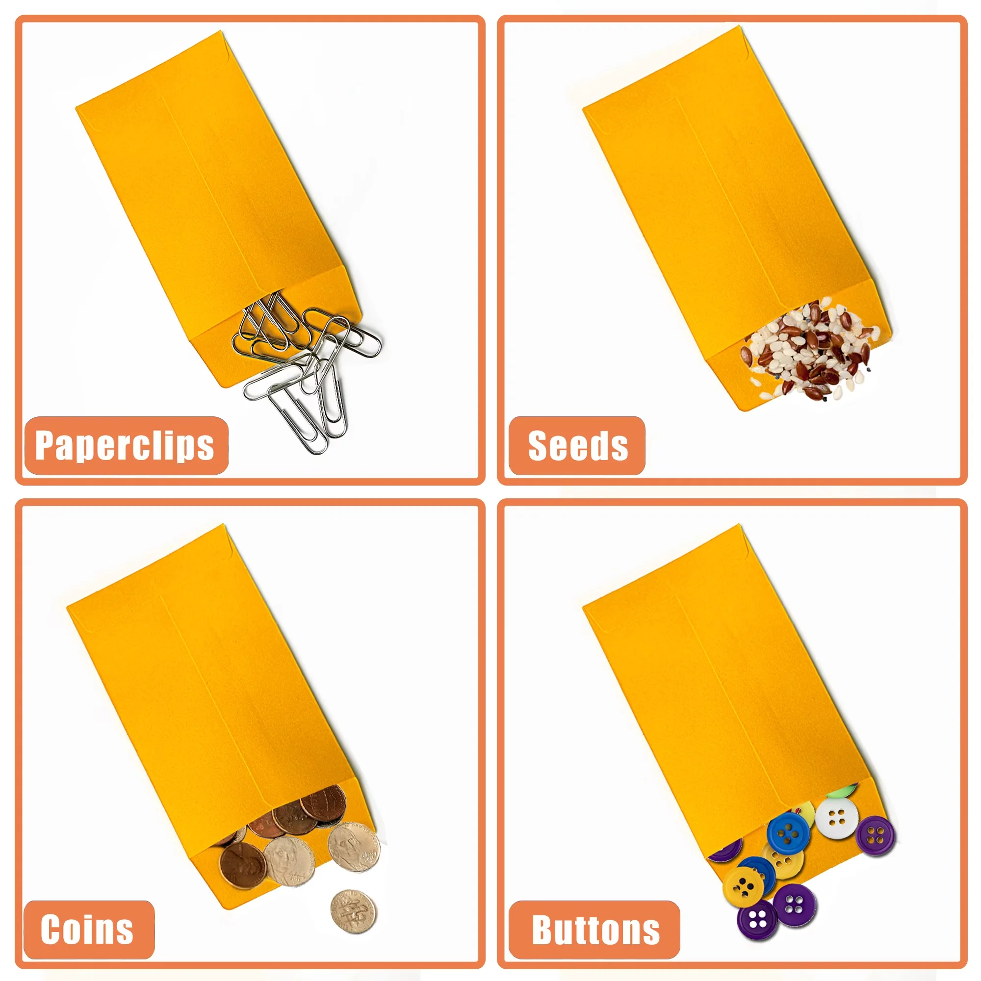 Professional Moving with Gummed Flap, Yellow Kraft Mini Envelopes - Yellow for Small Model A579DC
