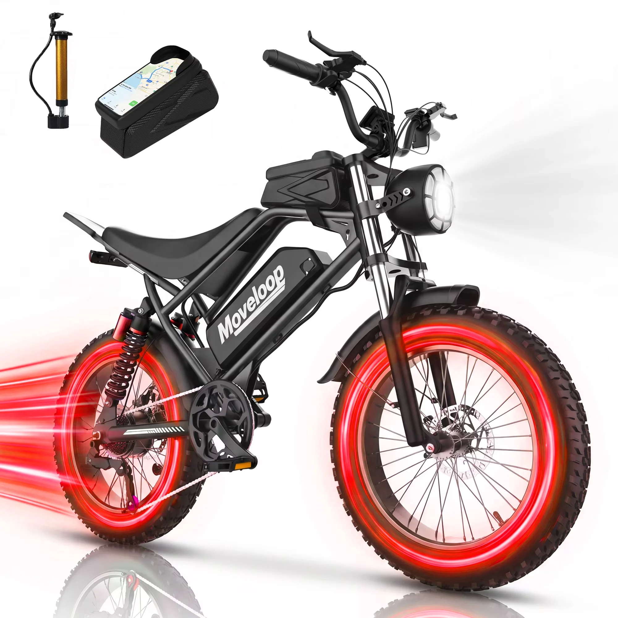 Sleek Electric Bike with Battery, 1500W - Rustic Charm Model 18A9FB