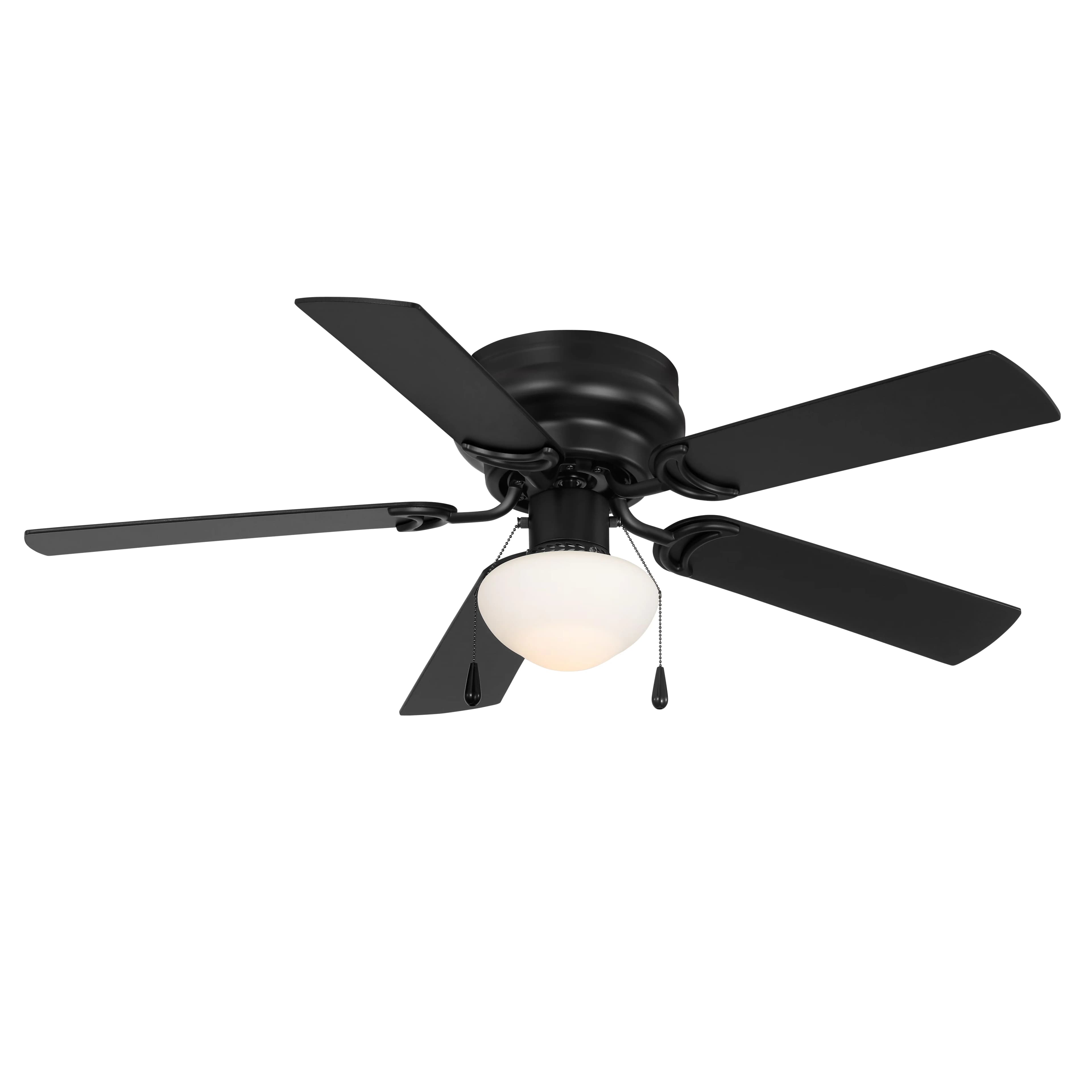 Essential Ceiling Fan with LED, Reverse Airflow, Traditional - Glass Black Model 325D66