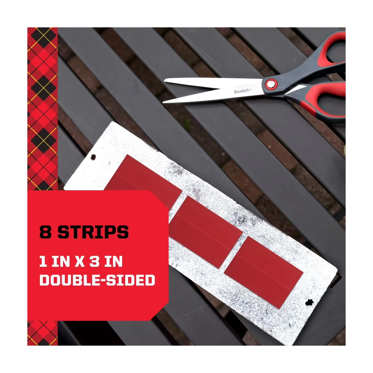 Damage-Free Hanging Professional with Plastic, 1 in x 3 in - Black Plastic Model 5D5F72