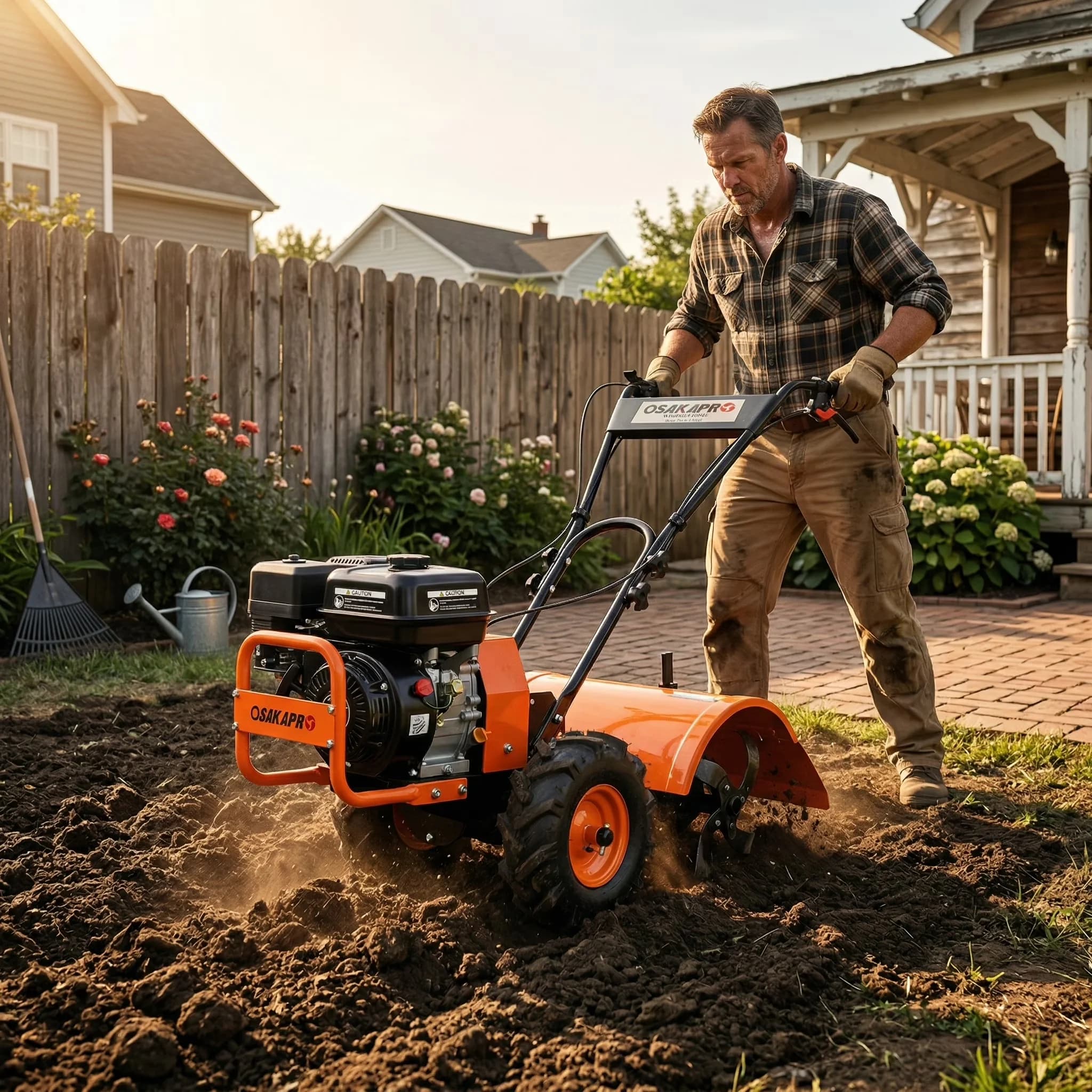 Versatile Trillers Cultivator with Battery, Heavy duty Power tiller, Garden Soil Prep - Model D5672D