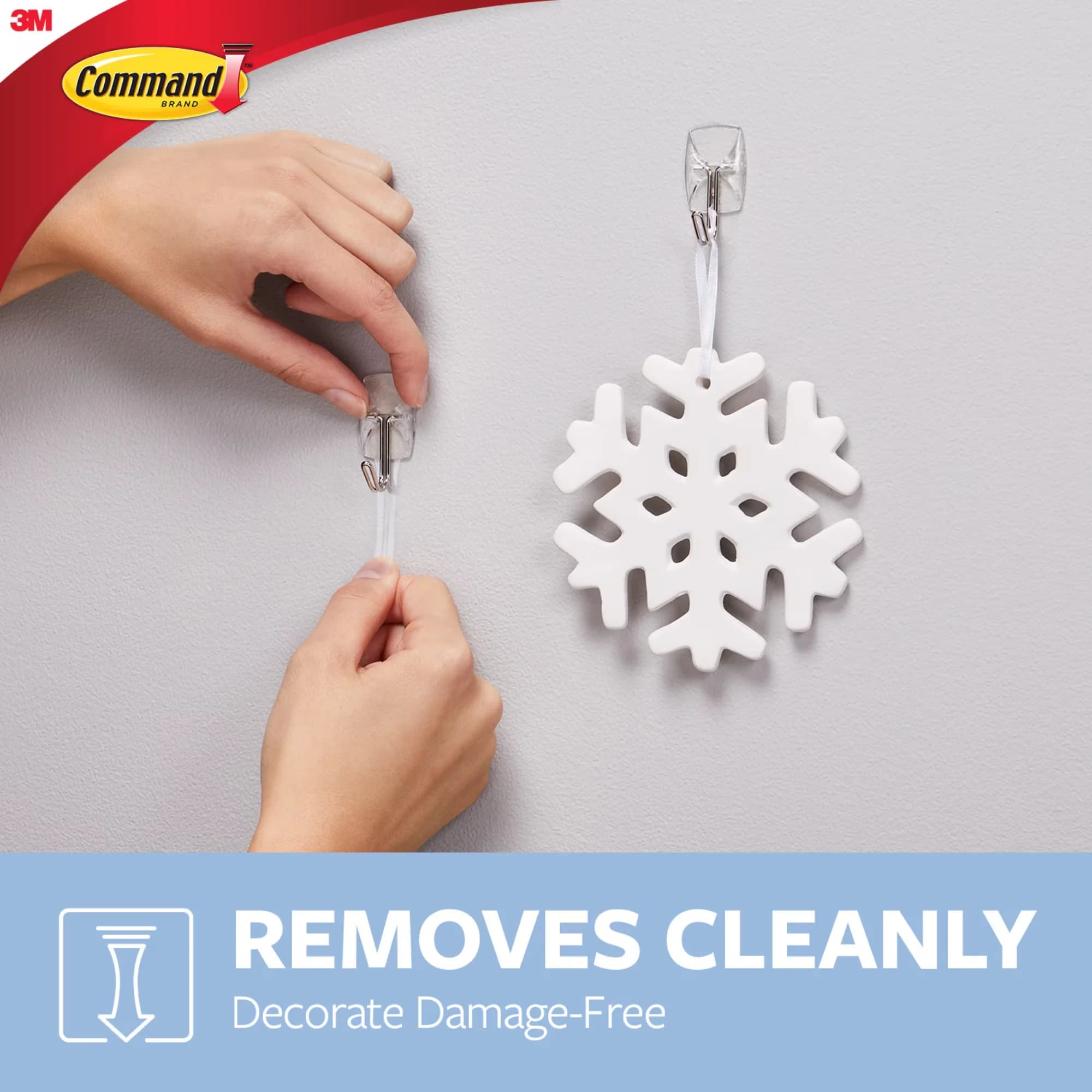 Essential Damage-Free Hanging with Clear, Sold as 6/Pack. - Plastic Clear Model 8C5C14