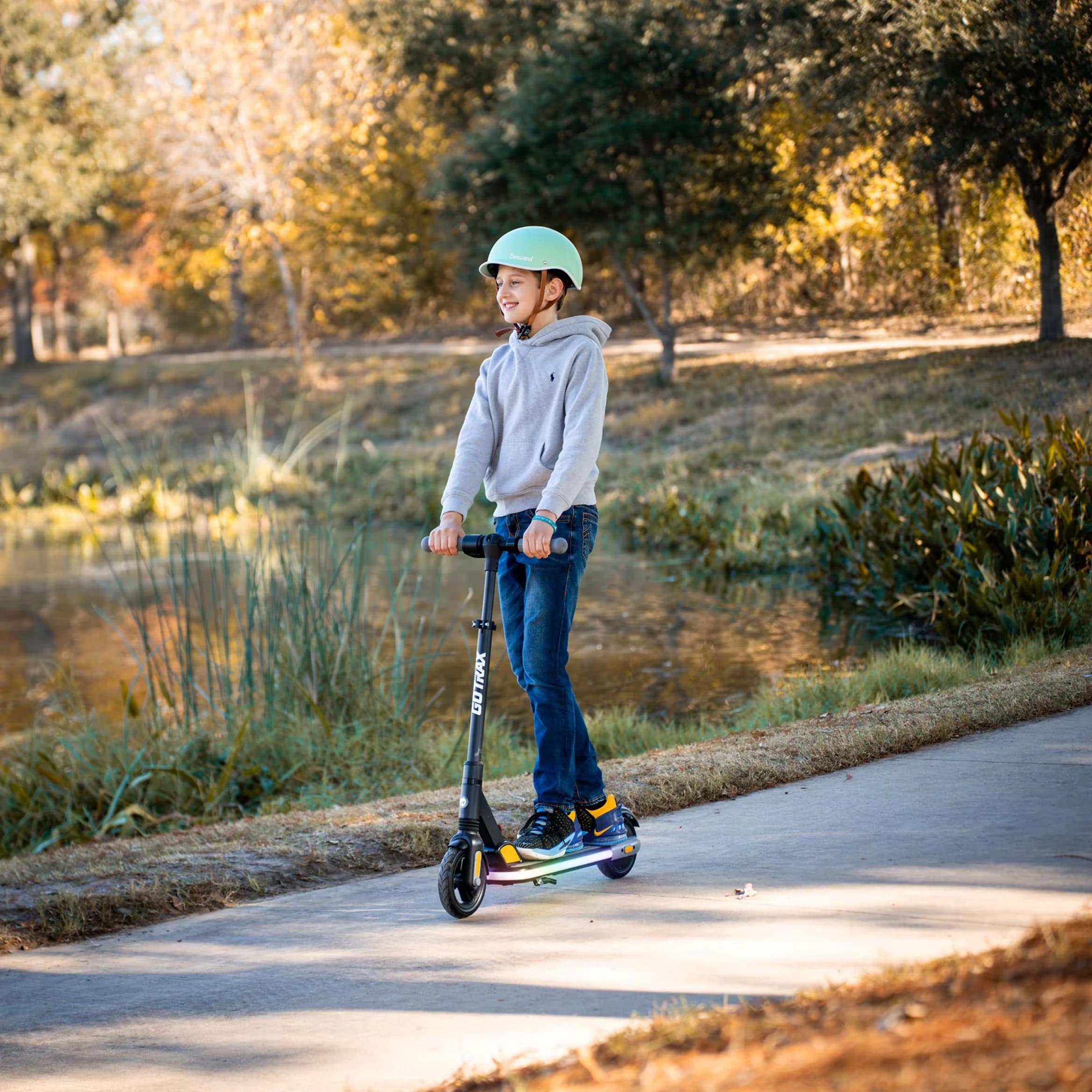Efficient Scooter with LED, 150W - Black Steel - Built to Last Model 4A4CC4