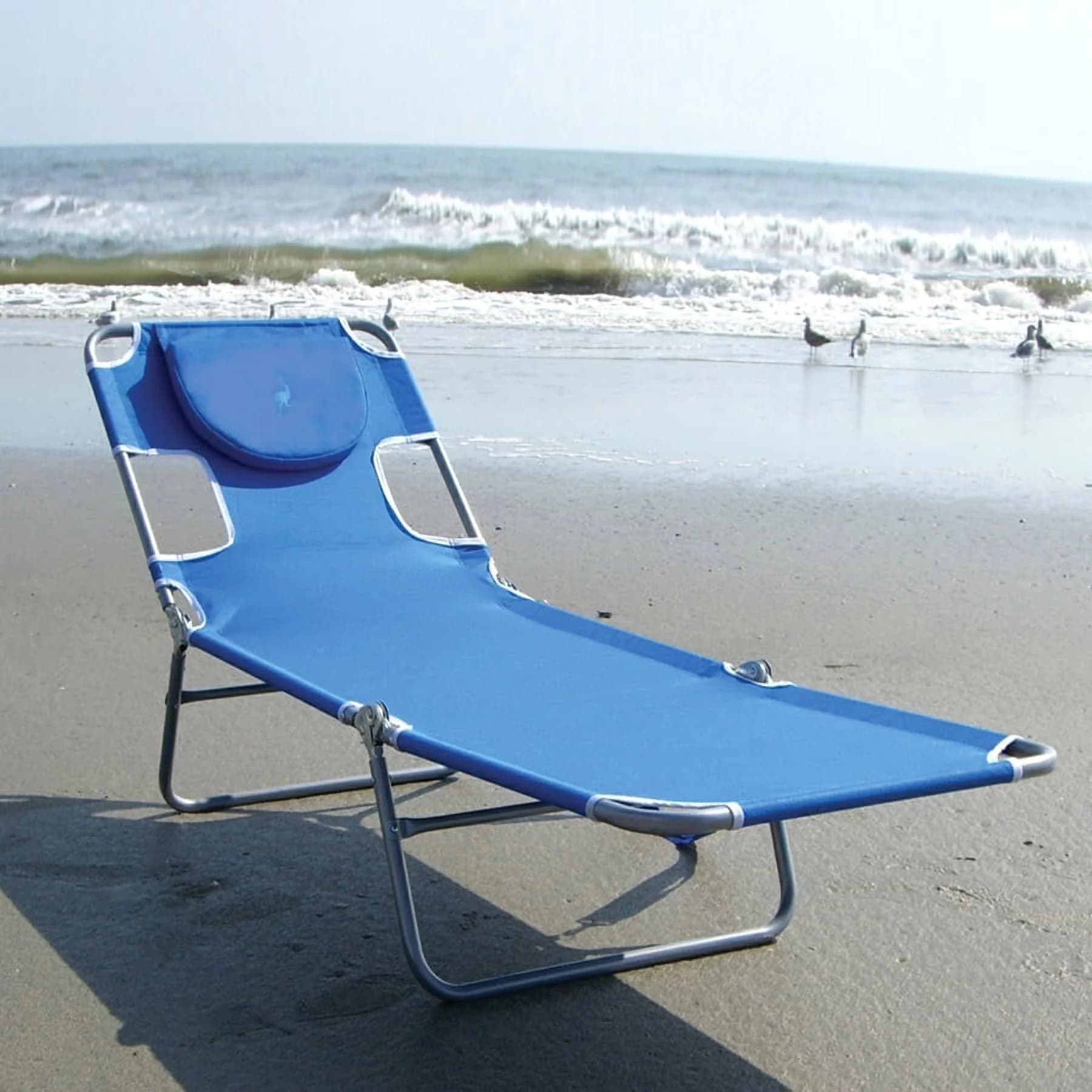Modern Beach Chair with Folding, Pink, Choose from available color options - Steel Model 365365