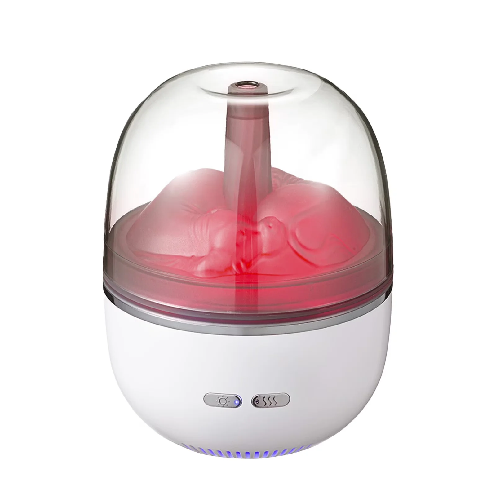 Stylish Humidifier with Light Modes, Night Light, Mist Mode - Plastic White for Bedroom, Large Model 4B9055