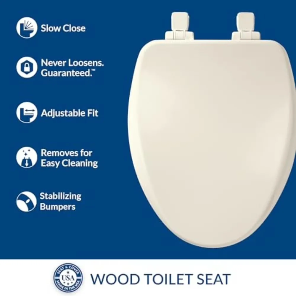 Innovative Toilet Seats And Lid with Easy To Clean, Toilet Seats - Beige Wood Model 269115