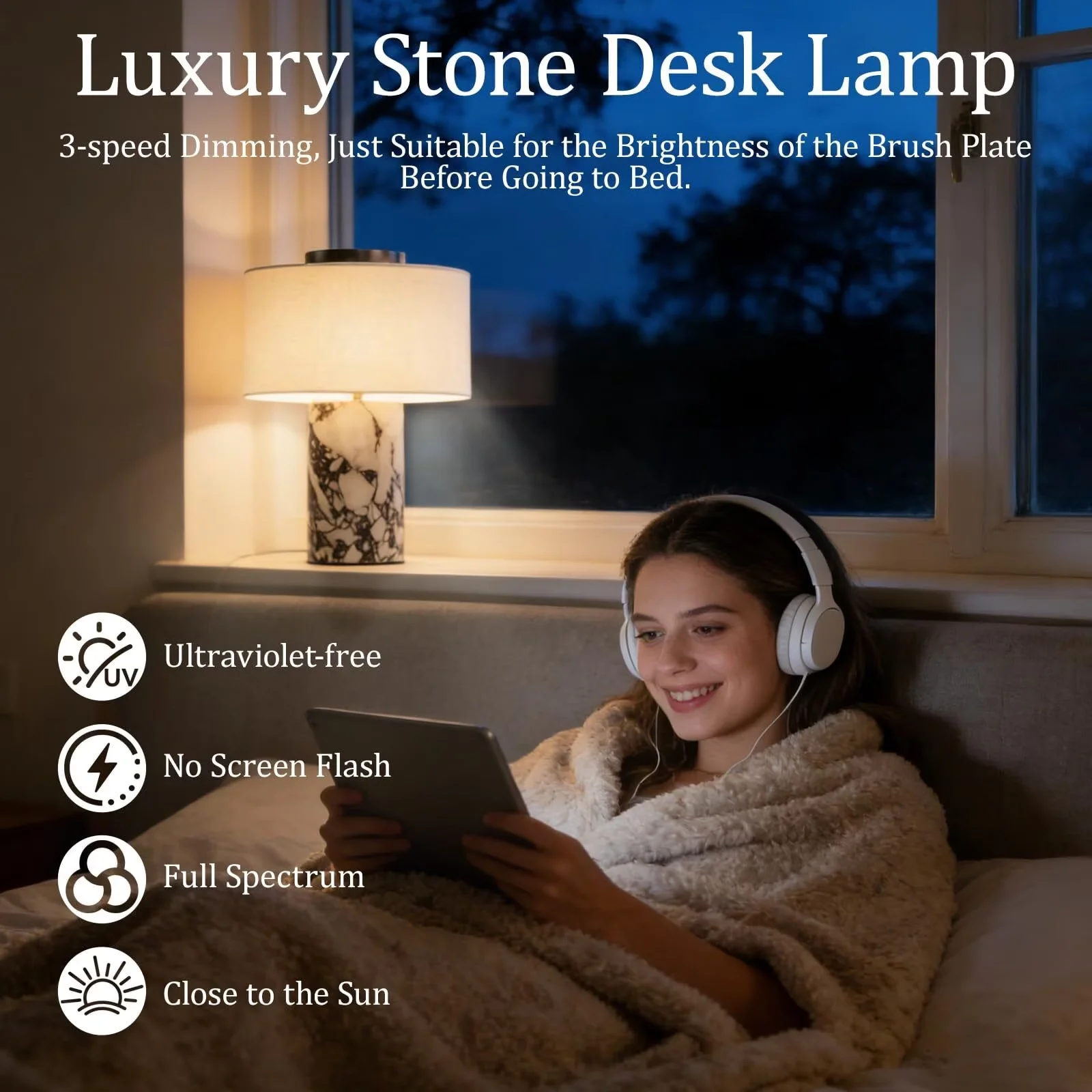Durable Led Lighting with LED, Usb Port, Dimmable - Marble 7 x 10 for Living Room Model 9EF93D