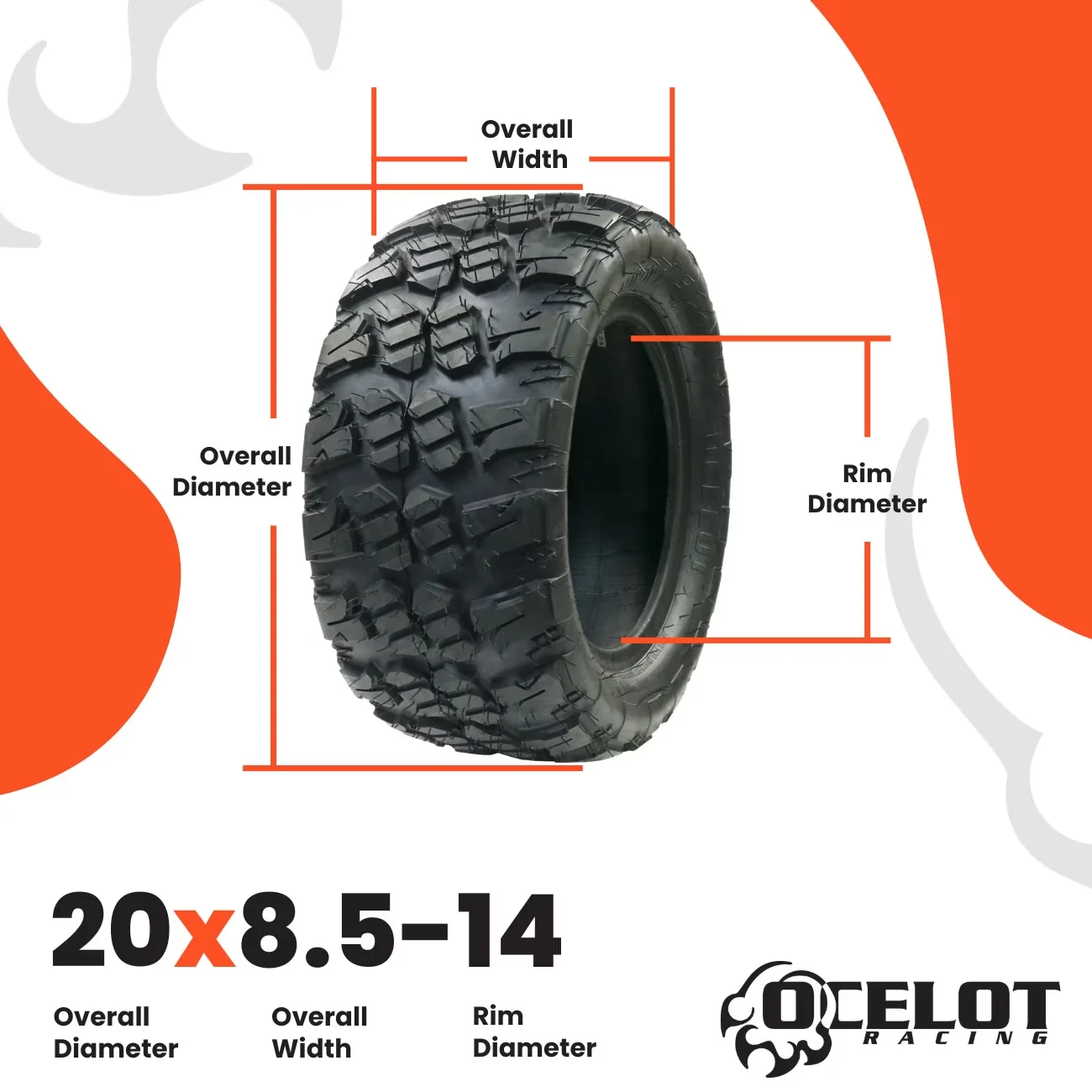 Sleek Golf Cart Tire with Durable Construction, 20 x 8.5 for Daily Use - Model 939886