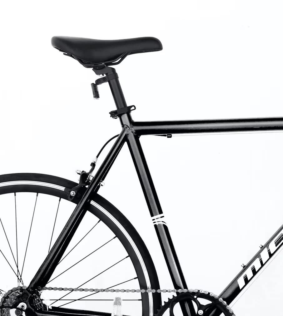 Compact Road Bike with Adjustable Seat Height, Adjustable Handlebar Height - Black Model 65C173