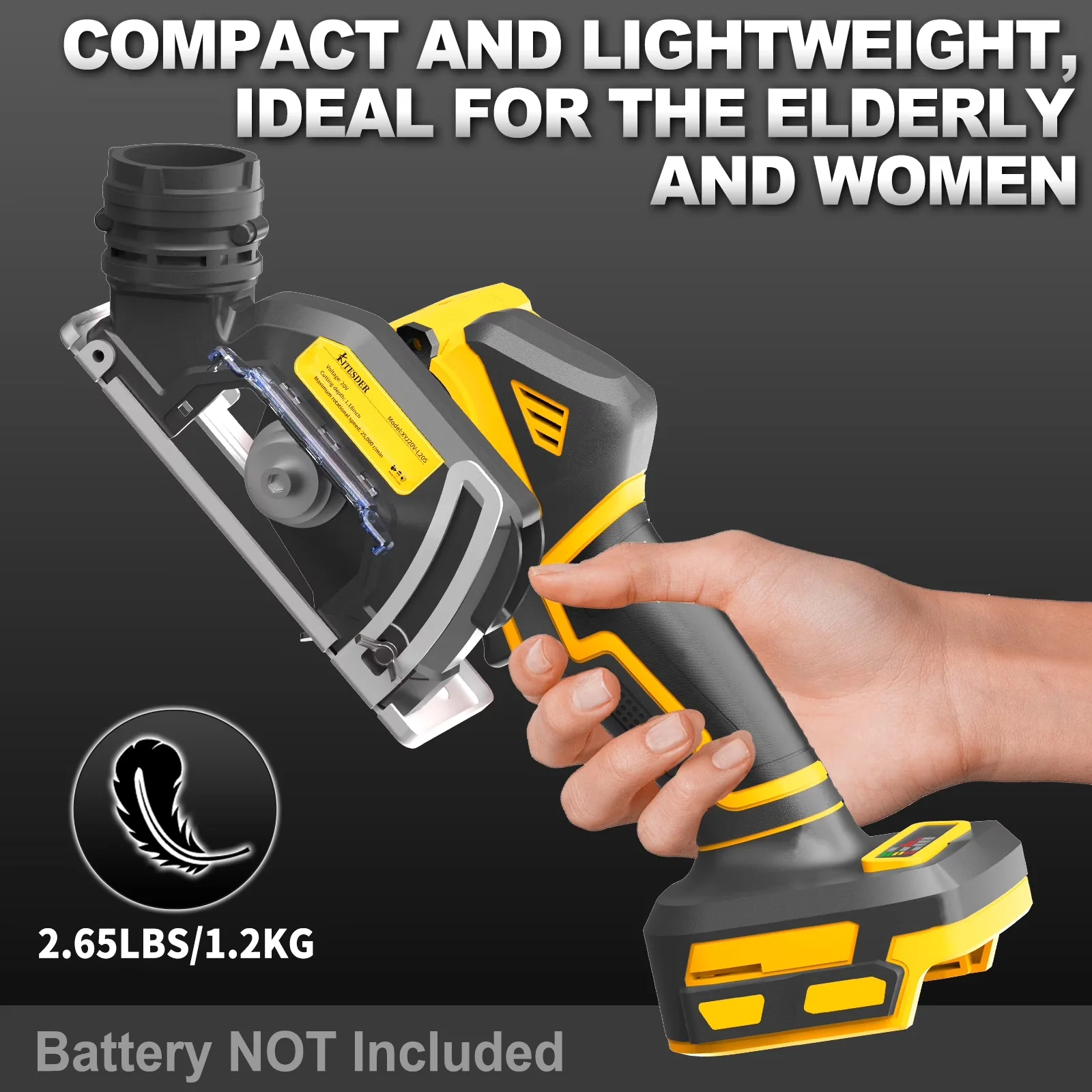 Compact Power Tool with Battery, 20V, Lightweight - Premium Collection Model 754EDD