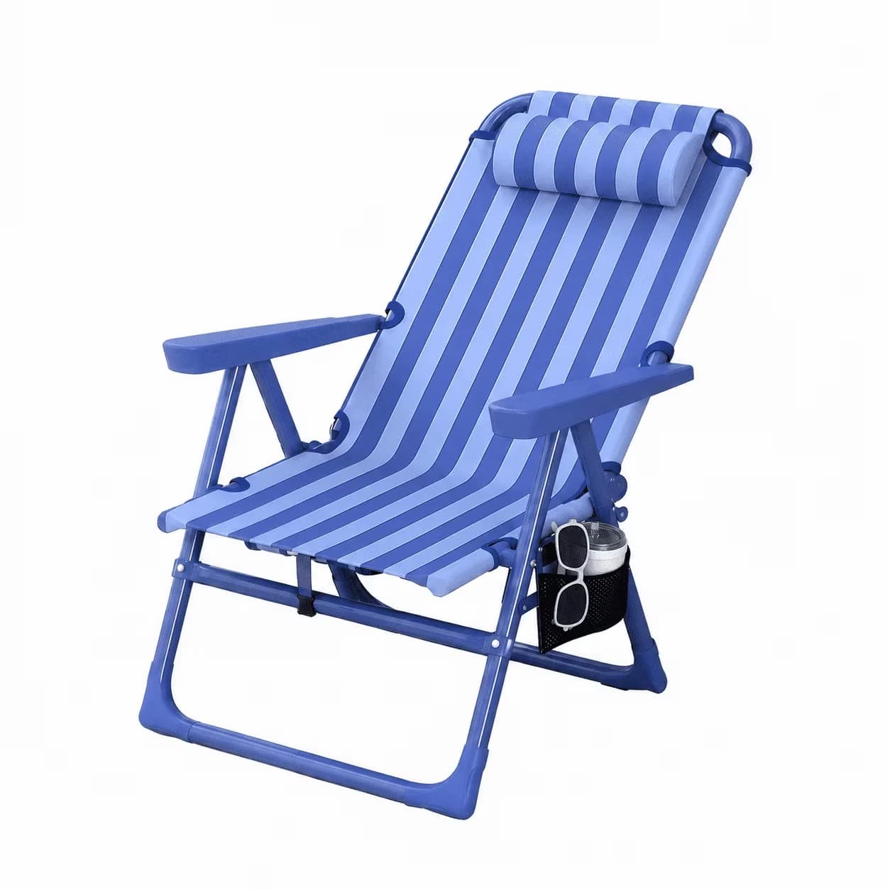 Modern Beach Chair with Adjustable, Folding, Item Weight: 11 pounds - Blue Model 66D1A8