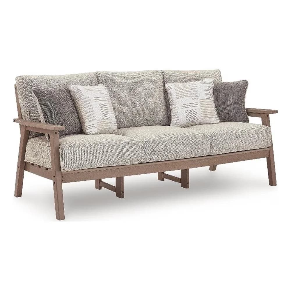 Outdoor Sofas Sectional Versatile with Weather-Resistant, Cushion, 4 accent pillows included - Polyester Brown Model FF3896