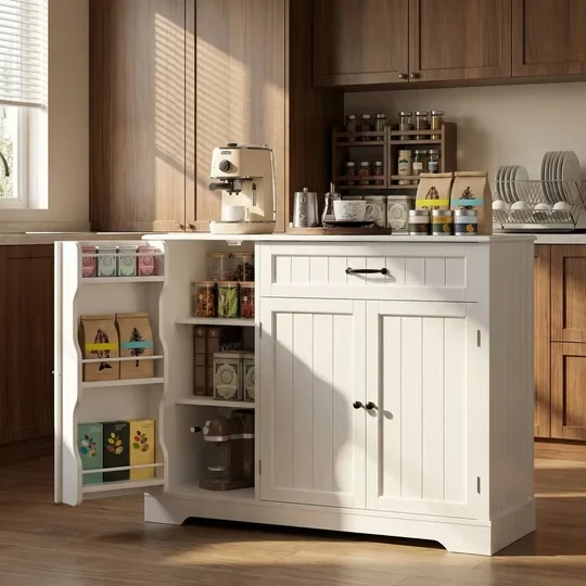 Modern Kitchen Renovation with Farmhouse, Weight: 70.4lbs - Medium Density Fiberboard White Model C0492C