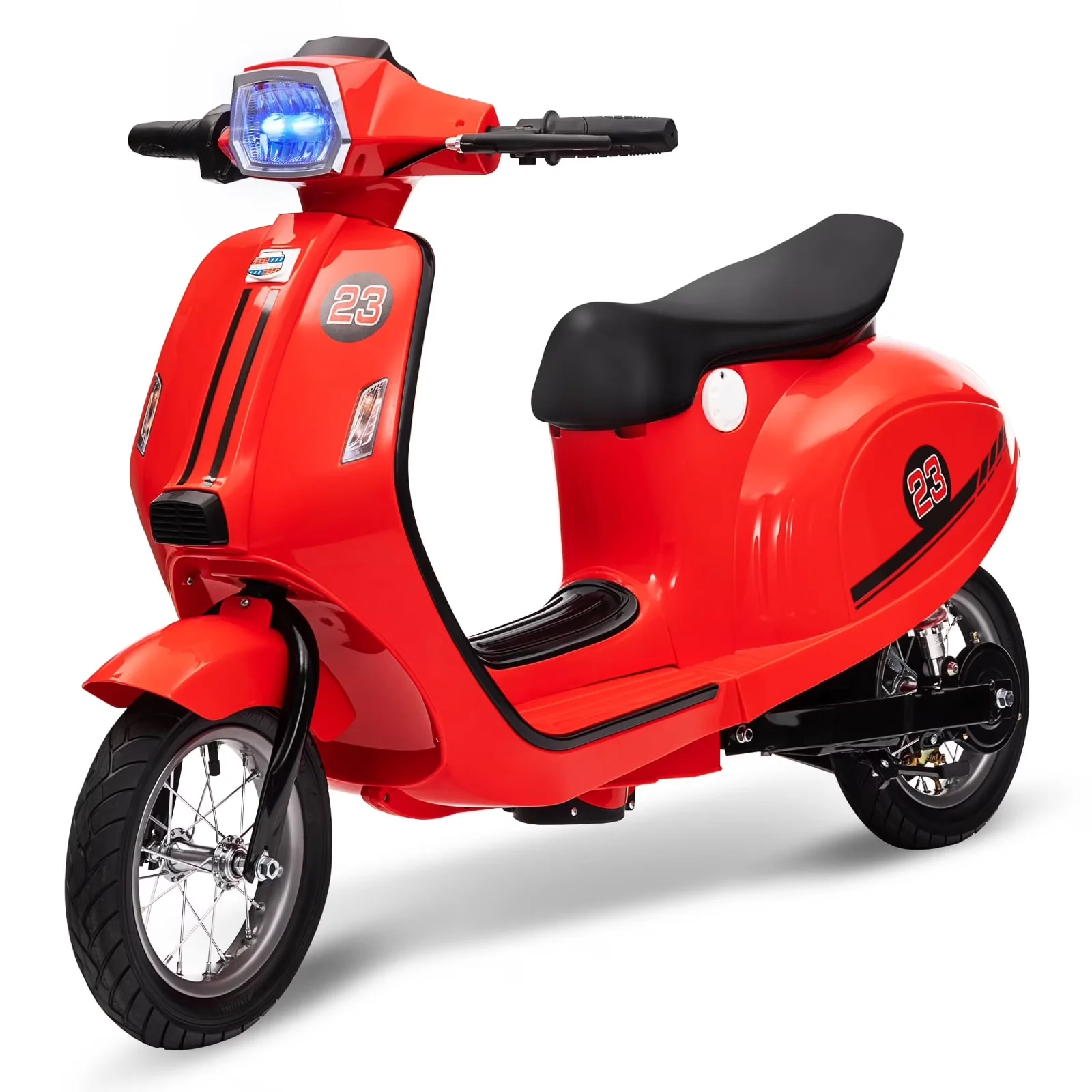Classic Scooter with LED, 350W, Electric Moped - Pp Red 8-12 for Multiple Applications Model 48D3F7