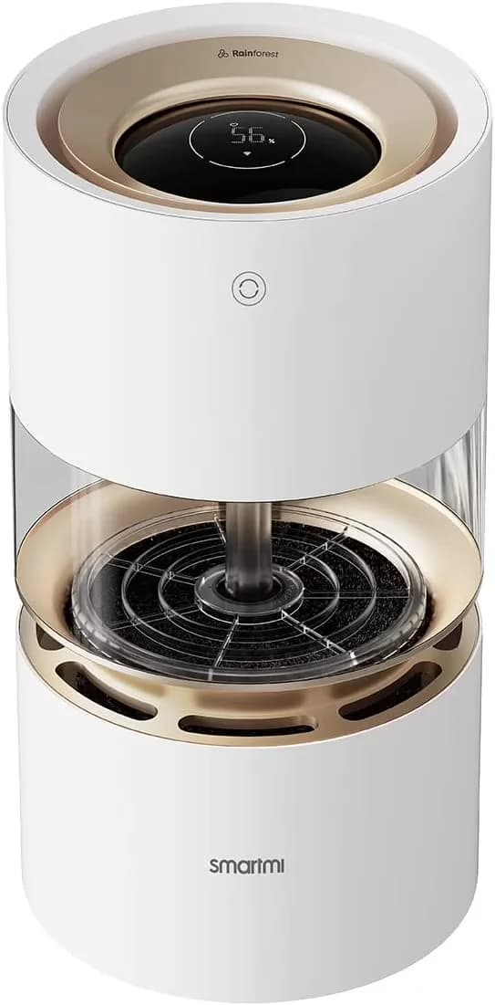 Humidifier Durable with Water Level Indicator, Rainforest Humidifier, Rainforest 3L Evaporative Smart - White, Gold, Beige Model F936A4