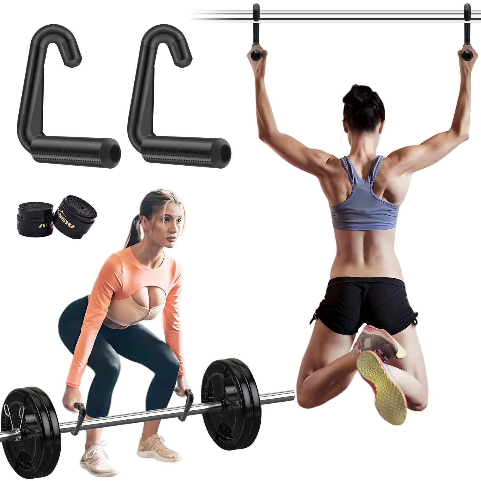 Home Gym Accessory Stylish with Heavy Duty, Attachment-Handles - Polypropylene Black Model 398953
