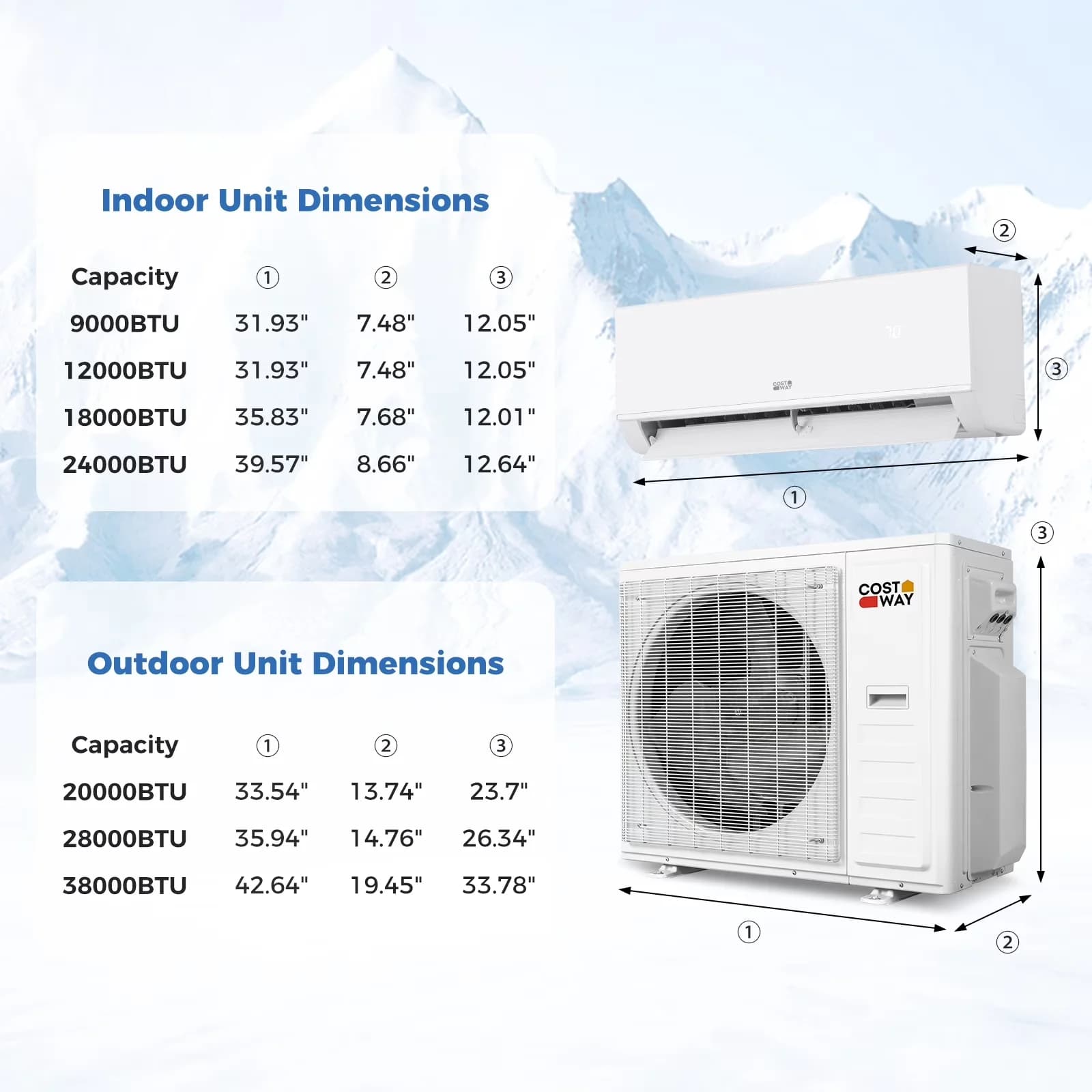 Innovative Air Conditioner with 20000 BTU, Timer, 23 SEER2 - White Blast Model 7A0696