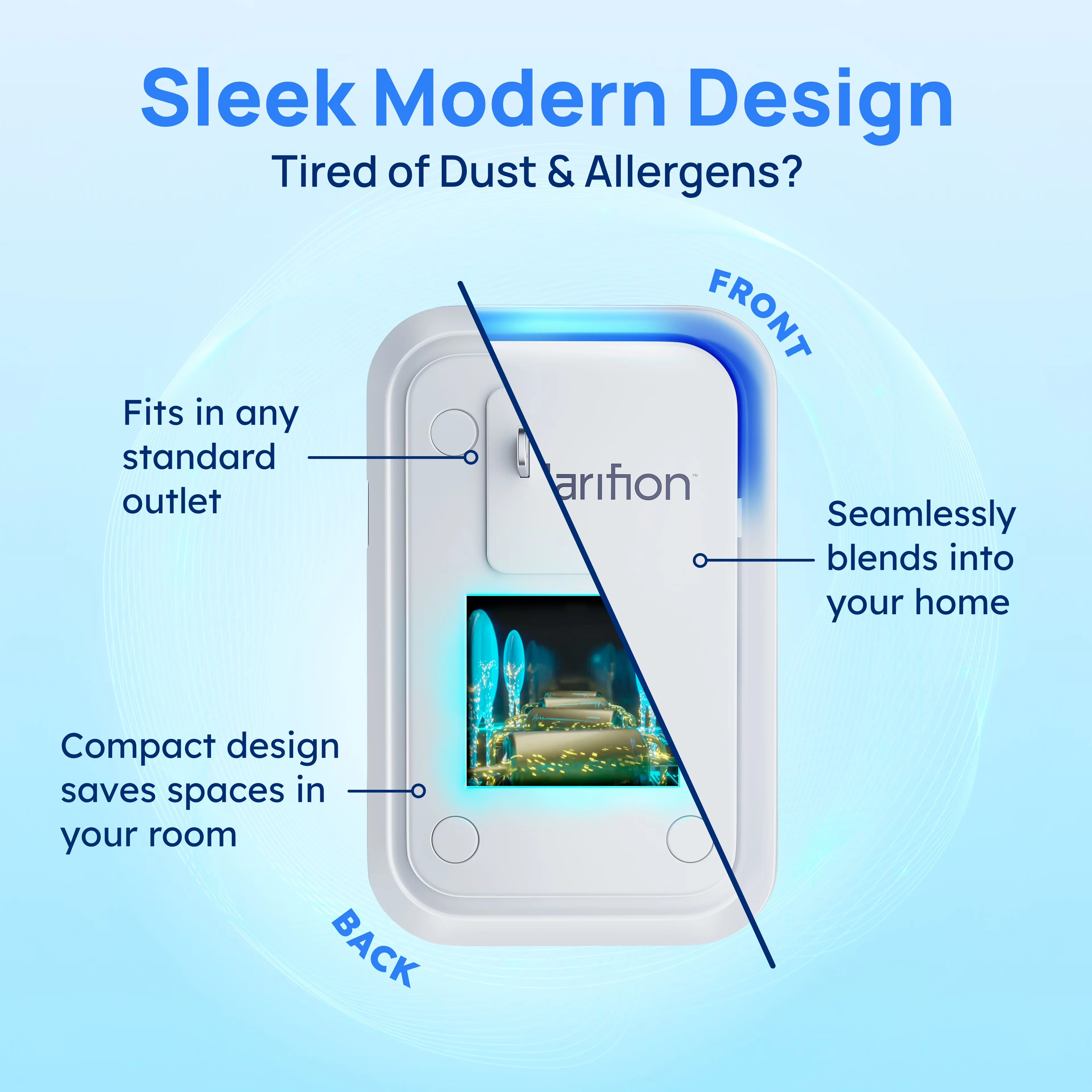 Air Purifier Quality with Ionizer - White for Home - for Daily Use Model 80FEE3