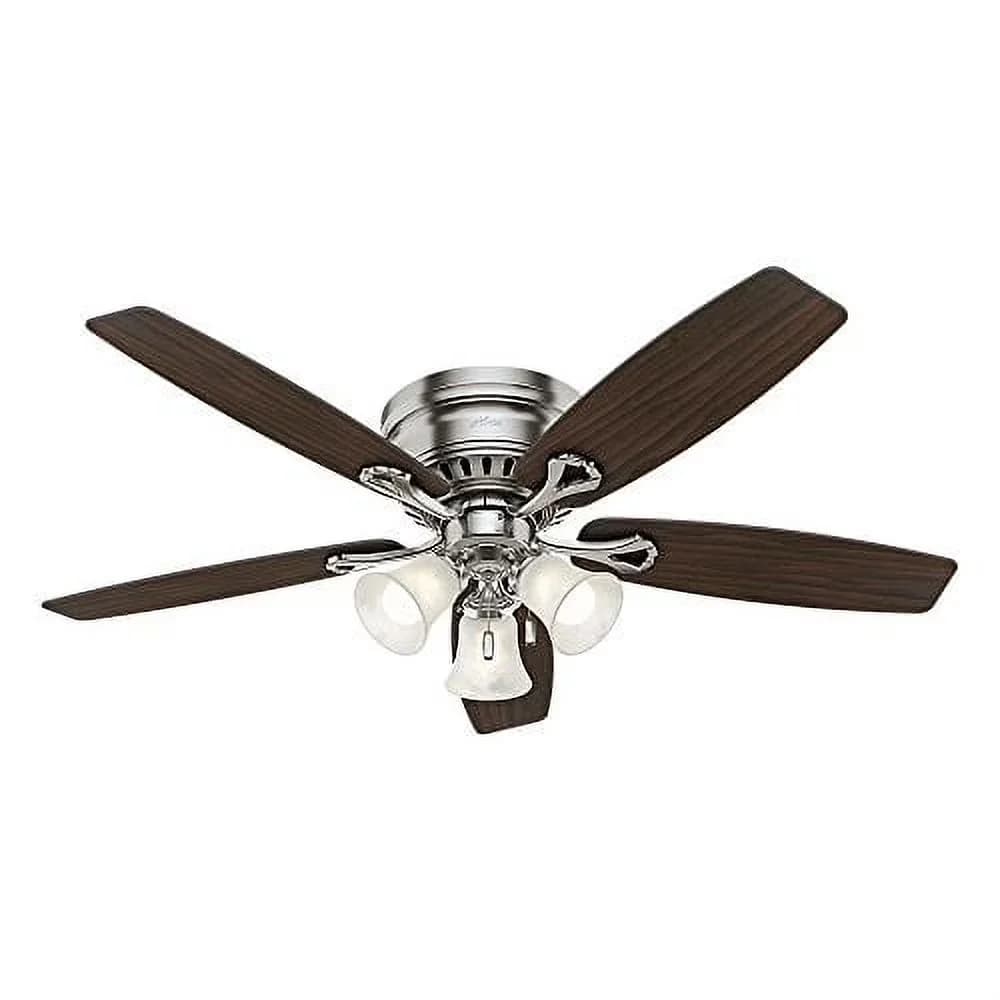Sleek Ceiling Fan with LED, Traditional, Three 9.8-Watt LED bulbs included - Silver Model CB06F4