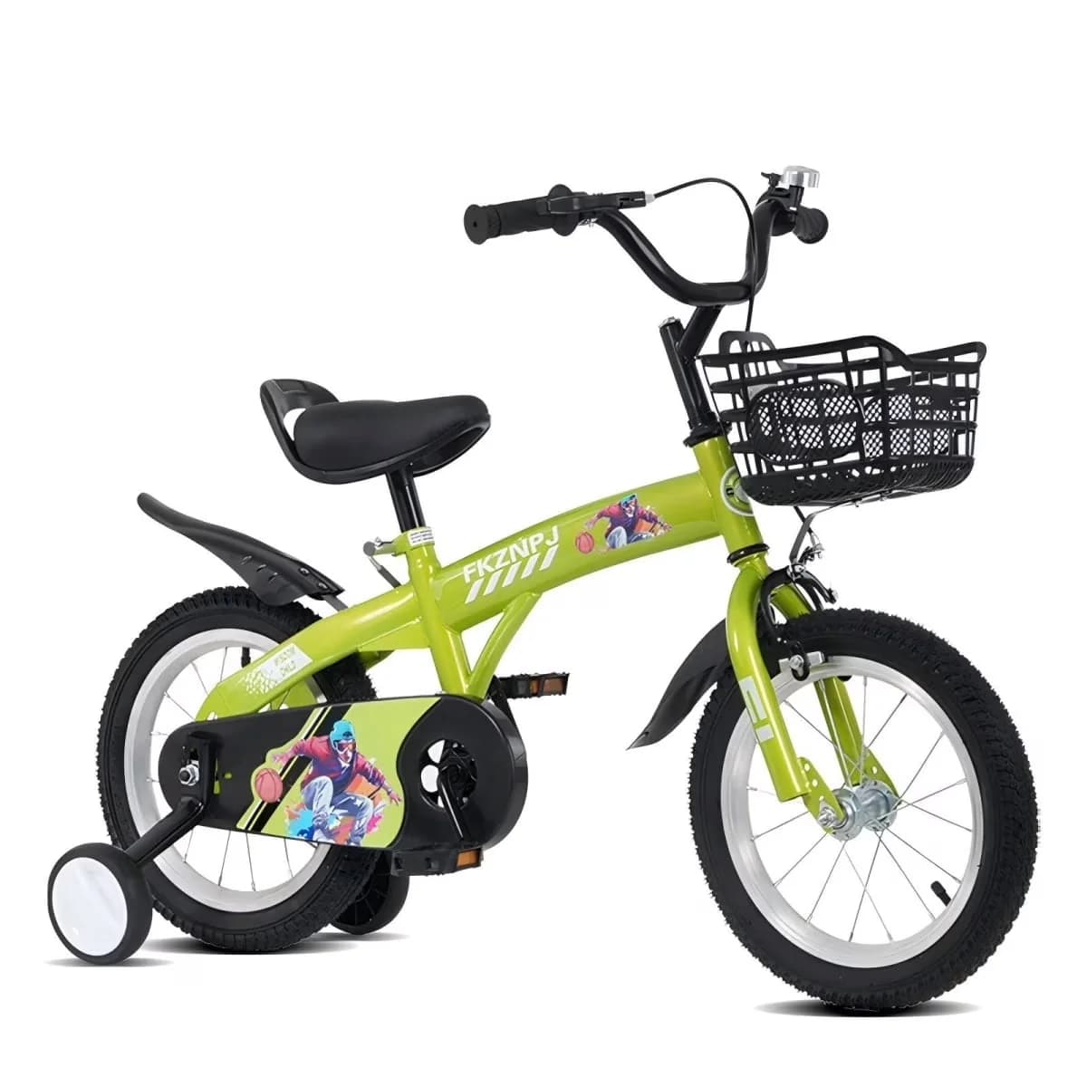 Innovative Kids Bike with Adjustable Seat, 16 inch sporty - Green 4-7 - Space-Saving Design Model 7FDB54