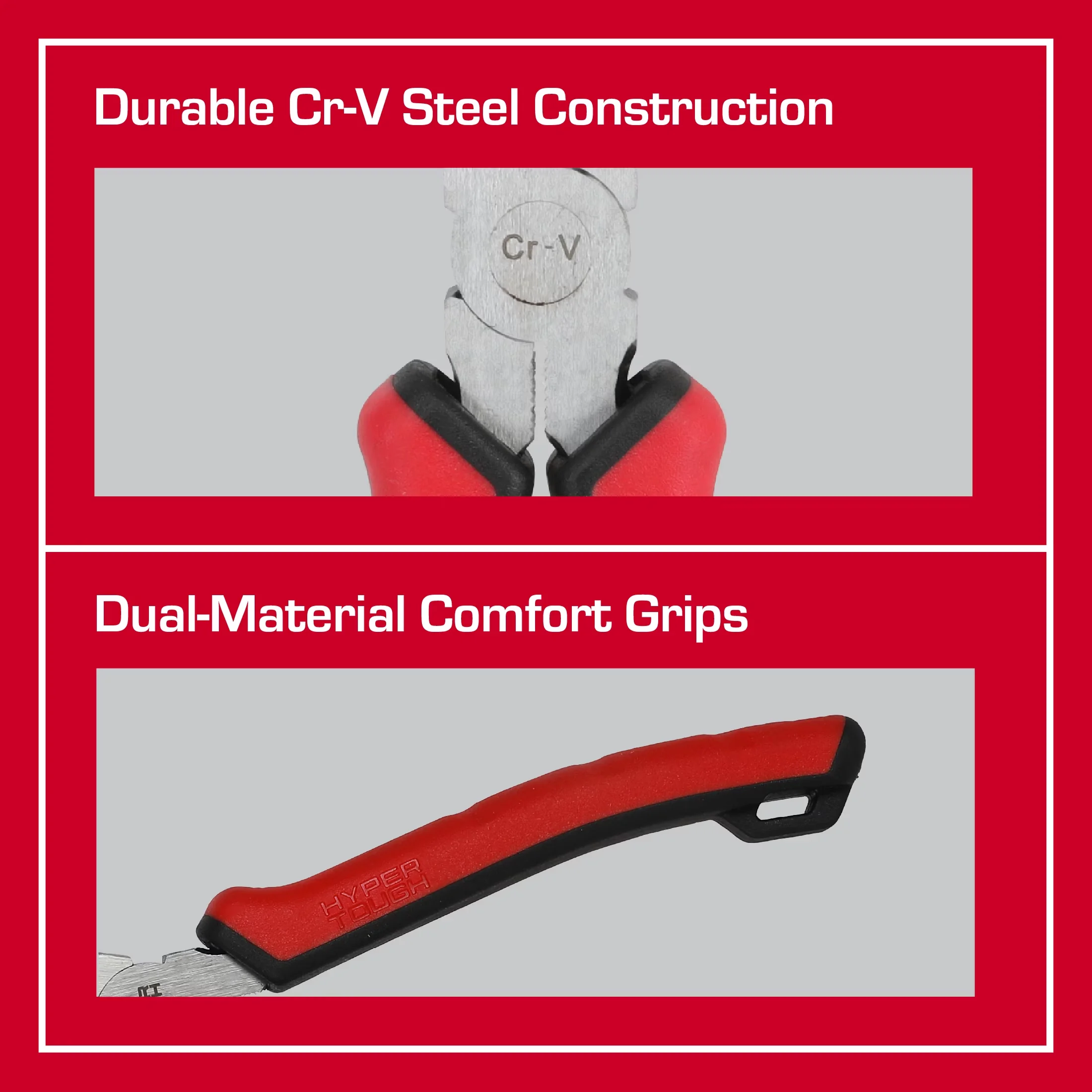 Hand Tool Innovative with Comfort Grip, 6-inch Diagonal Pliers - Red 6" Model 6167DE