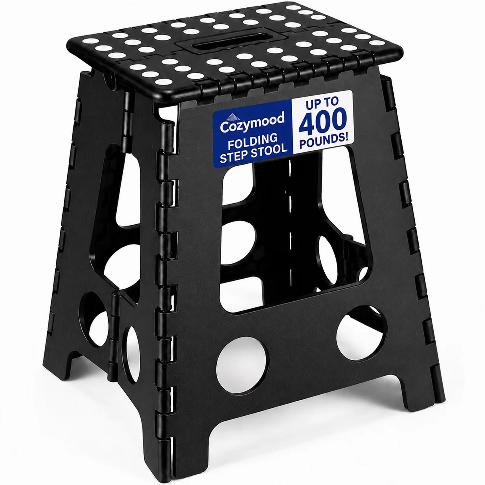 Reliable Ladders And Step Stool with Foldable, Anti-Slip, Folding - Plastic Black Model 2379DB