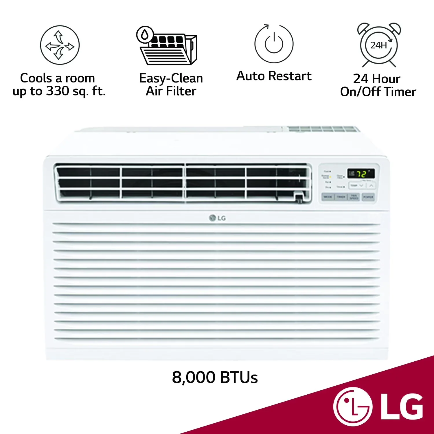 Air Conditioner Compact with 7800 BTU, 115V, 7800 BTU 115V Through-the-Wall - Model 064B13