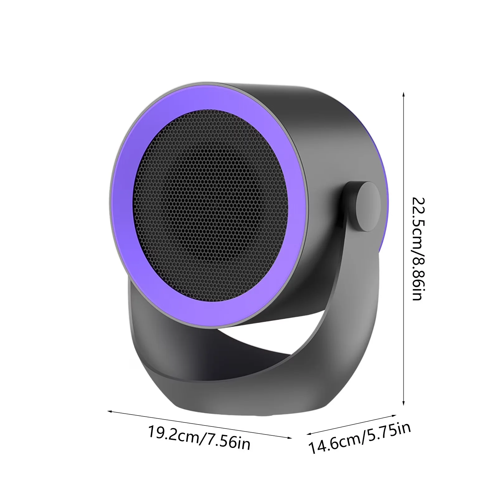 Stylish Portable And Electric Space Heater with Heat Up 100 Square Feet, Safe Quiet Ceramic Fan - Purple-1 for Office, Indoor Model B063DC