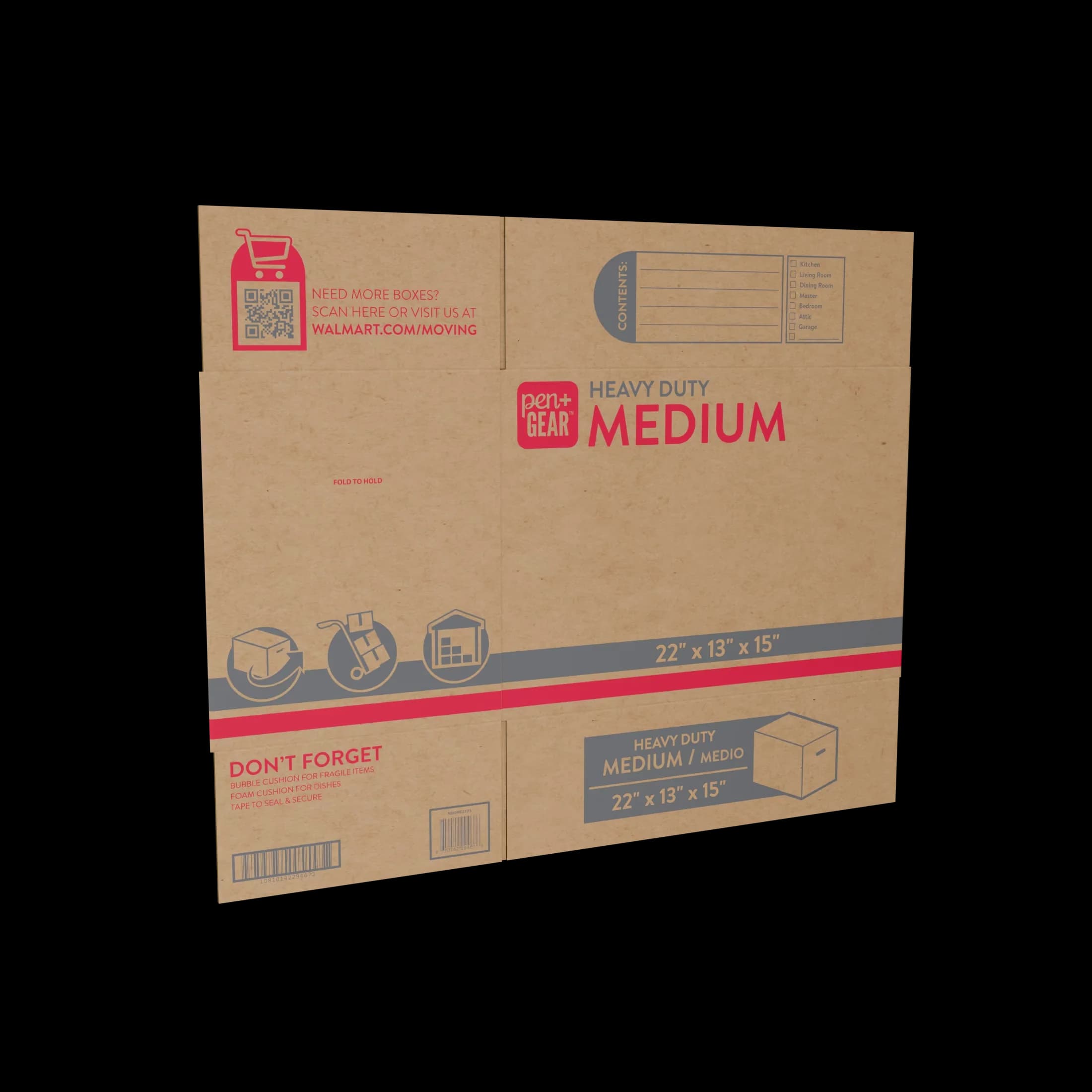 Versatile Moving with 22 Inches x 13 Inches x 15 Inches, Medium Heavy Duty Kraft Boxes - M Model A6B7DE