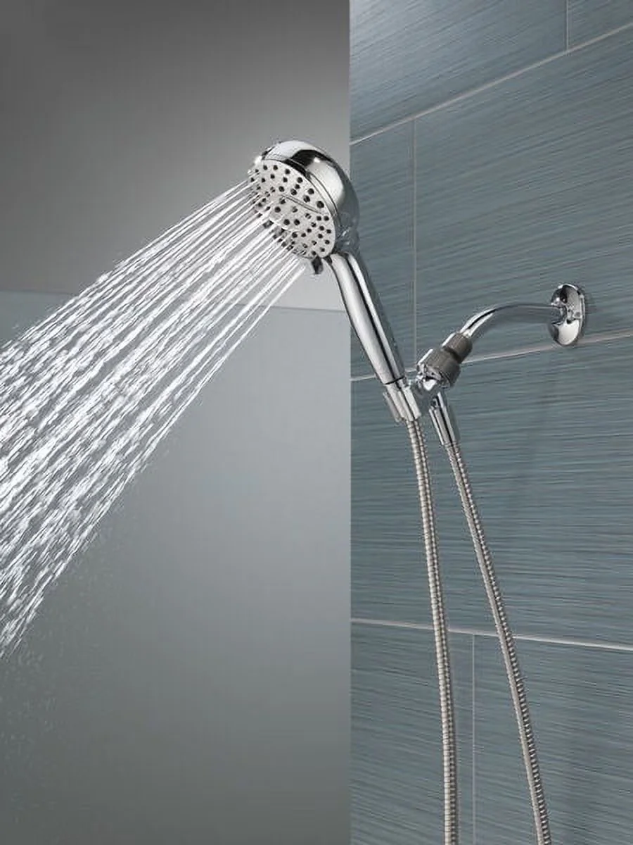 Professional Shower Head with Adjustable, Cleaning Spray 75739, 6-Setting Hand - Abs Model 4E08FB